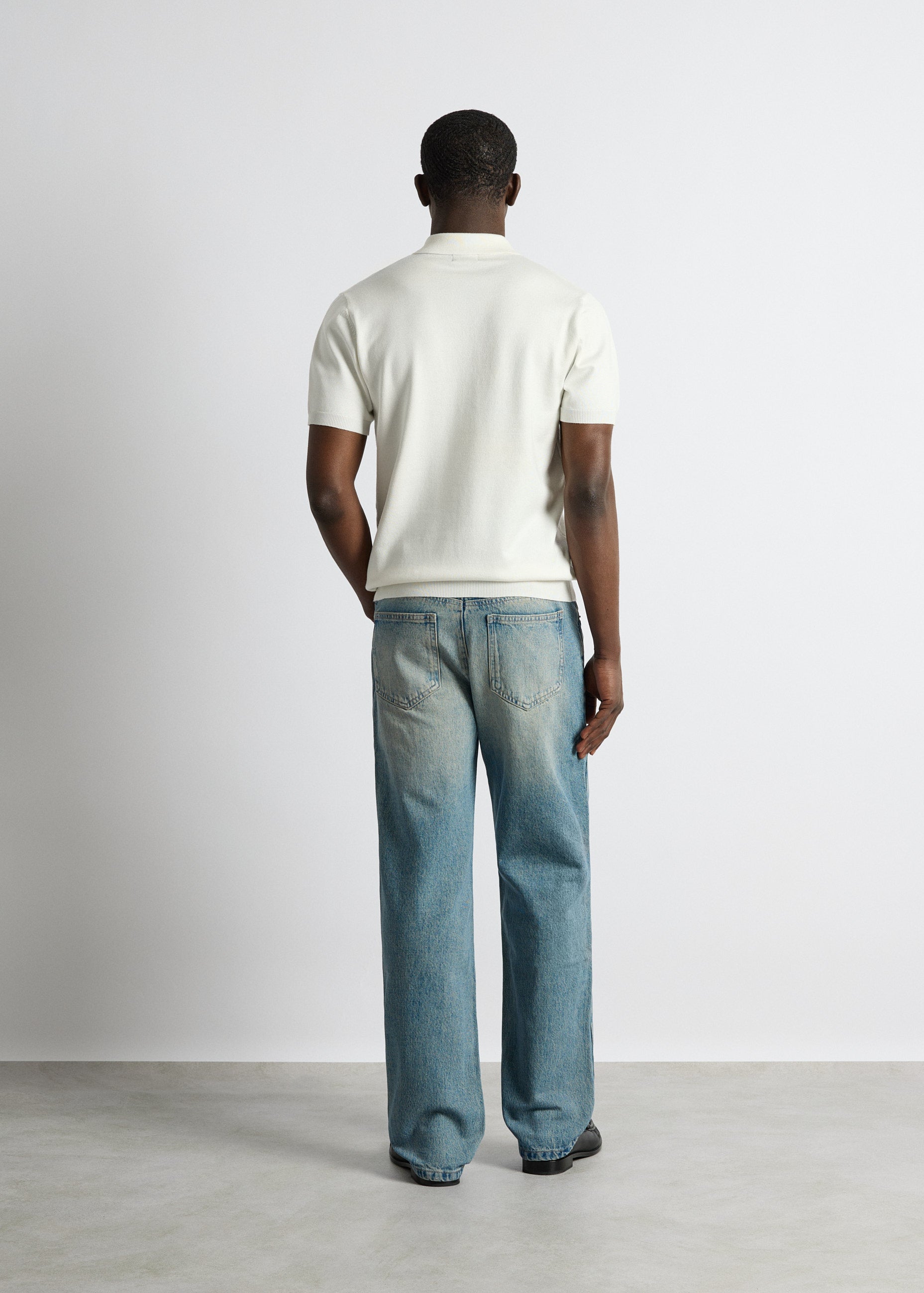 burocs-t-shirts-quarter-zip-polo-shirt-off-white-slim-fit image 6