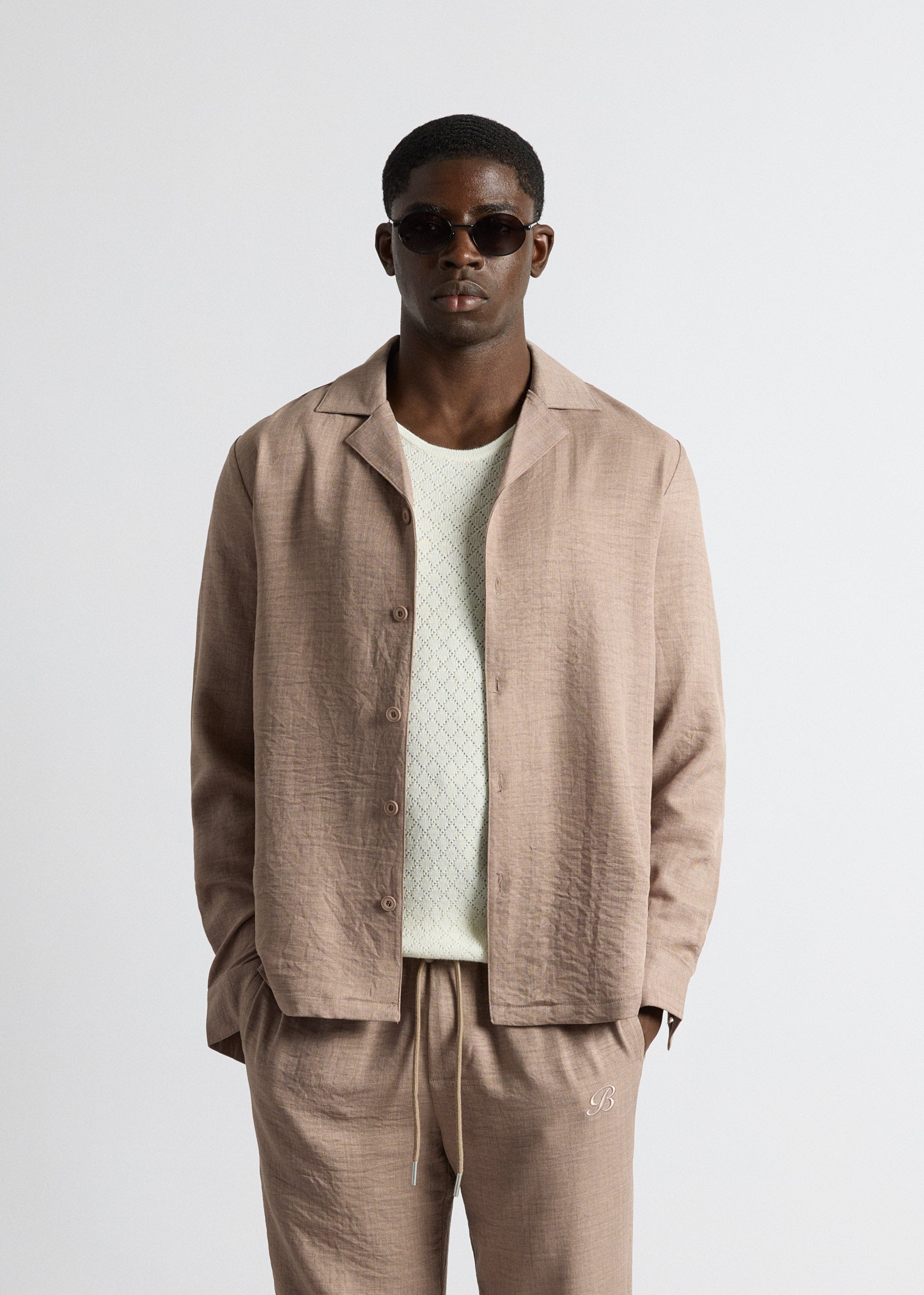 burocs-shirts-linen-look-langarmhemd-taupe-regular-fit image 4