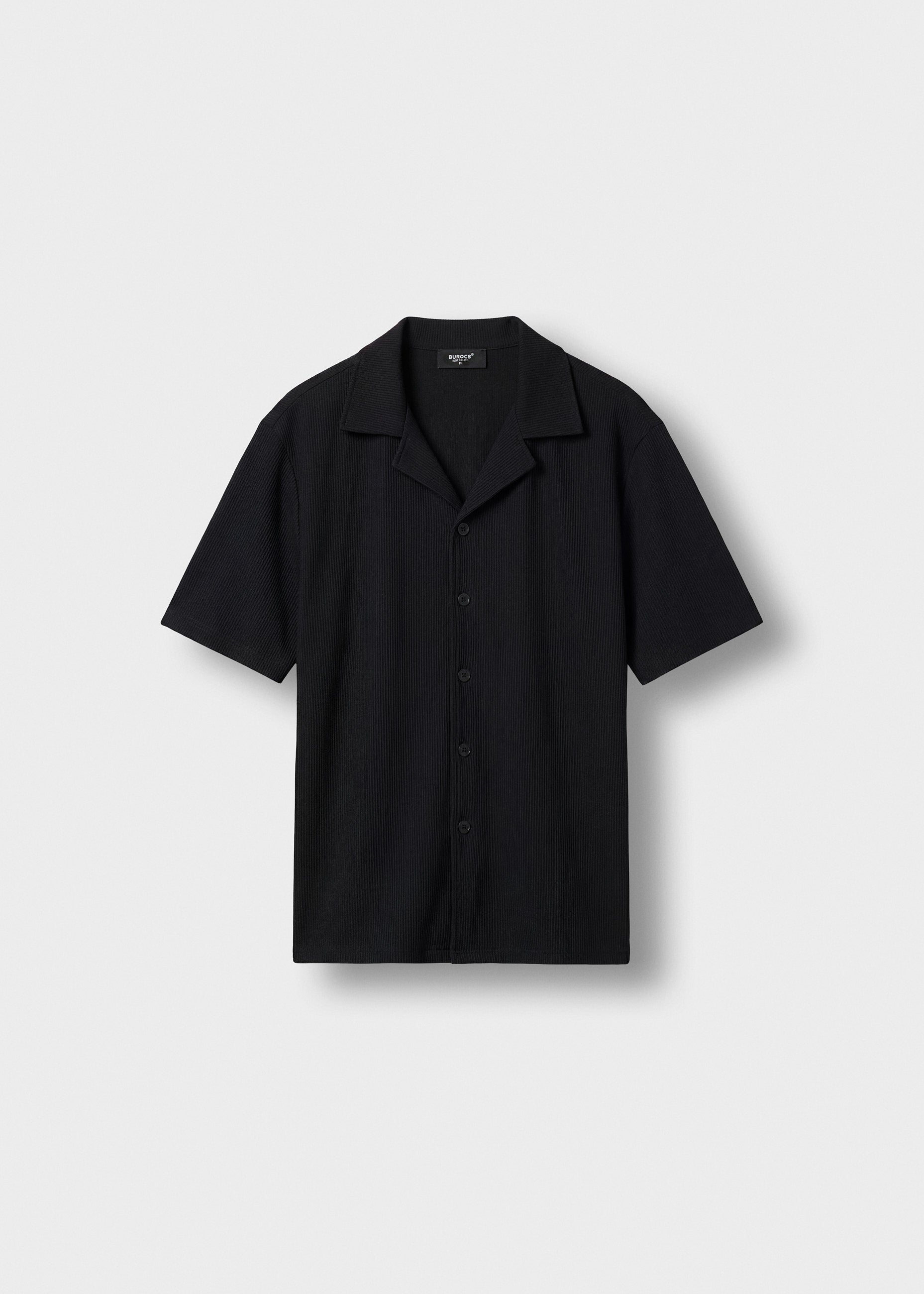 burocs-shirts-plissee-short-sleeve-shirt-hemd-schwarz image 1