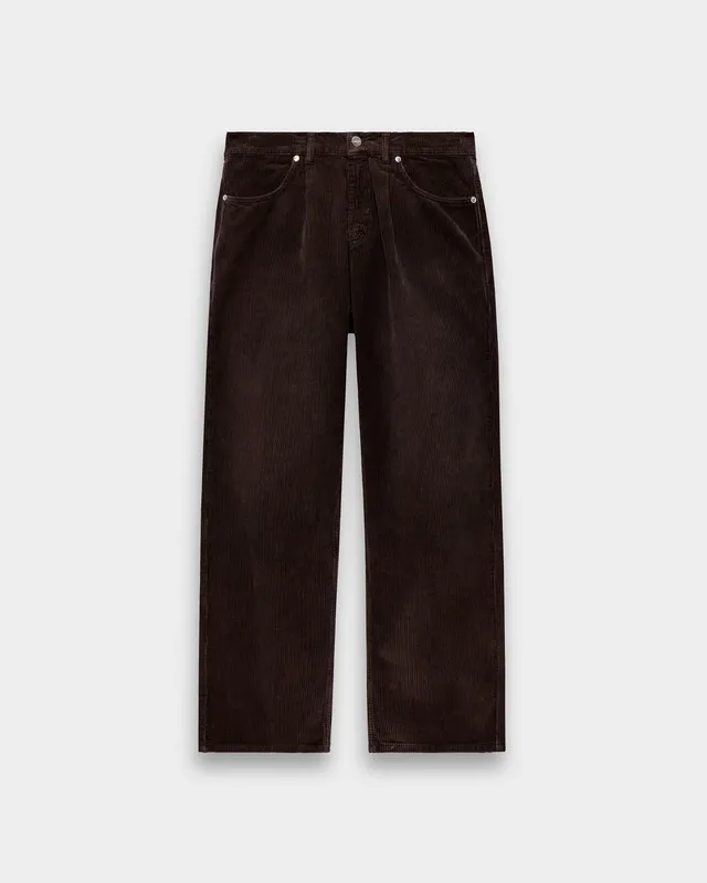 eightyfive-washed-pleated-corduroy-pants-brown-cord image 1