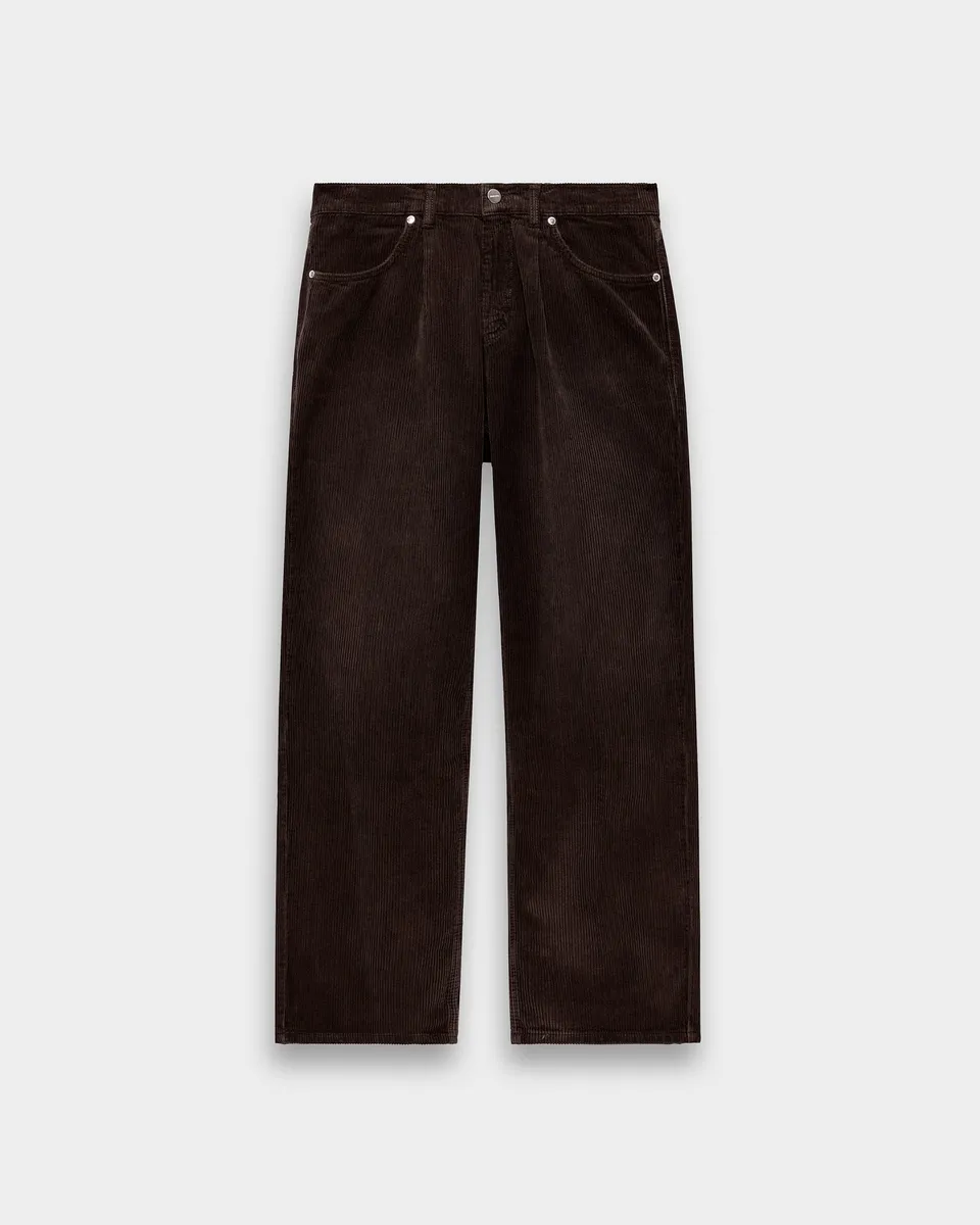 eightyfive-washed-pleated-corduroy-pants-brown-cord image 1