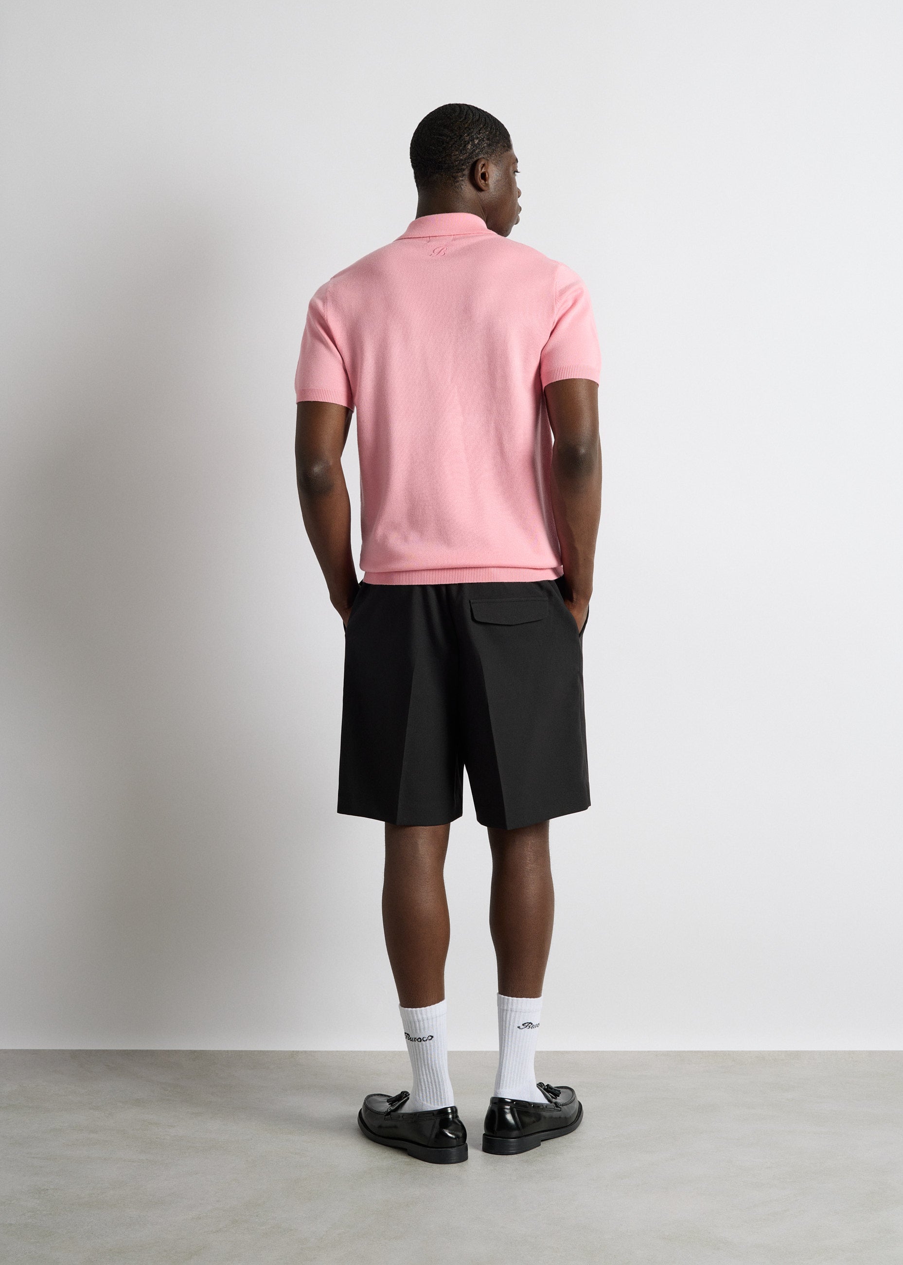 burocs-quarter-zip-polo-shirt-pink-nectar-slim-fit image 6