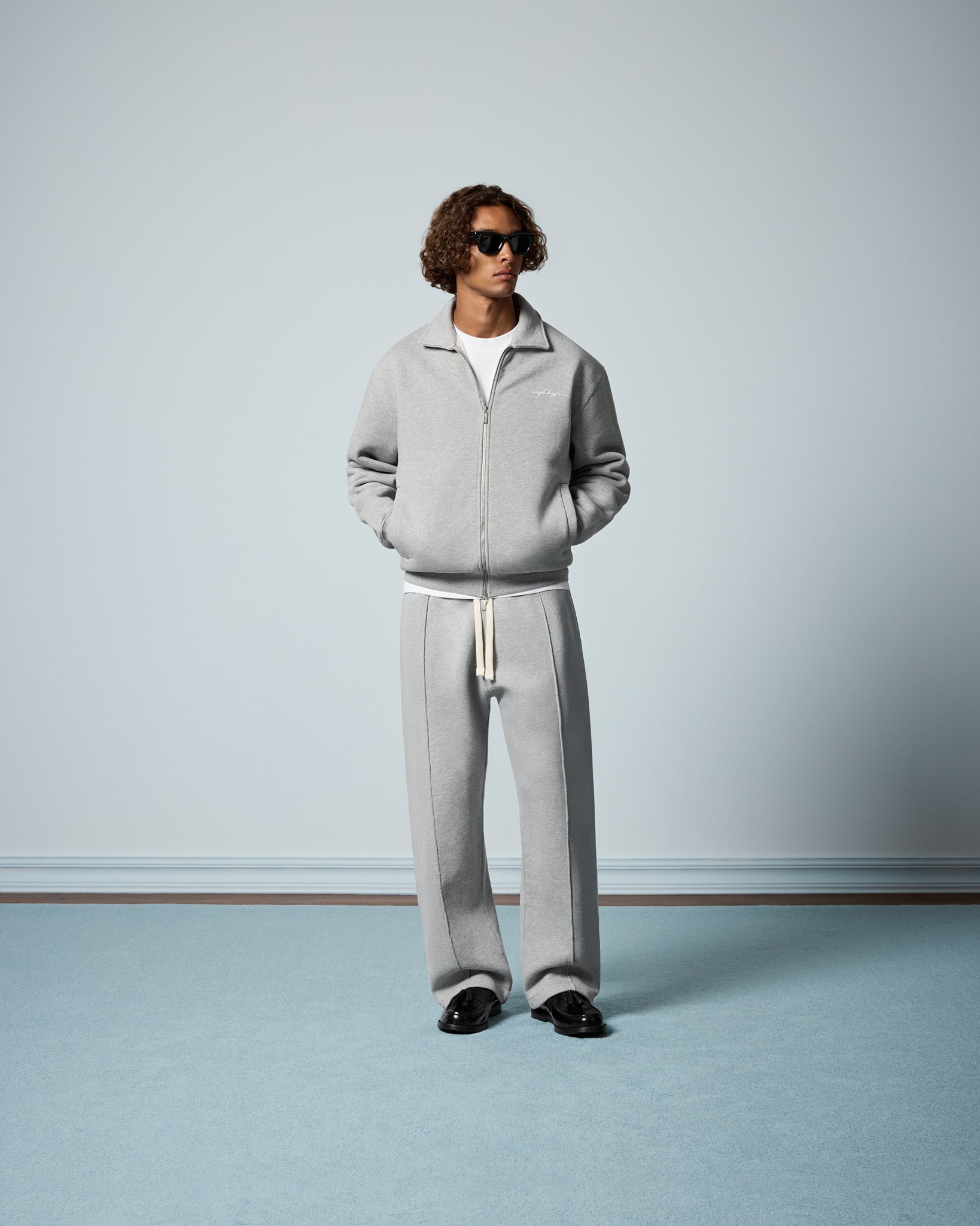 eightyfive-sweat-jacket-kent-collar-jacke-grey-melange image 4