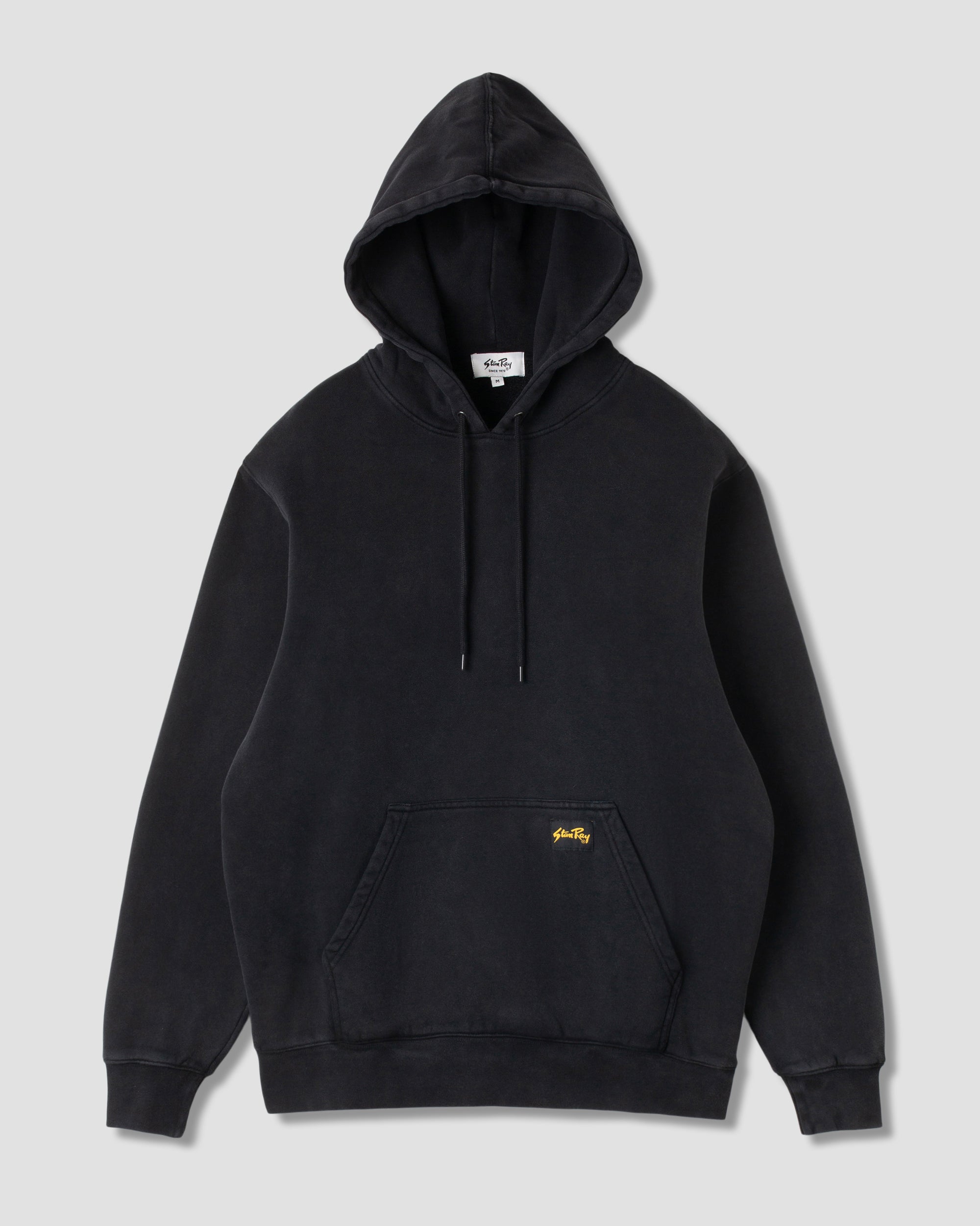 stan-ray-patch-hood-washed-black-hoodie-herren-baumwolle image 1