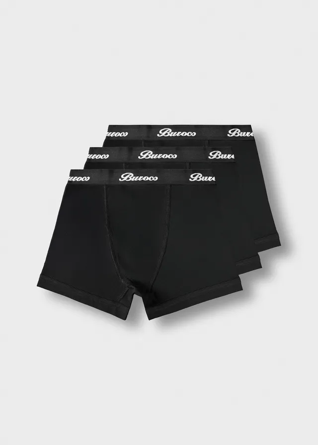 burocs-logo-trunks-3-pack-boxershorts-black-baumwolle image 1