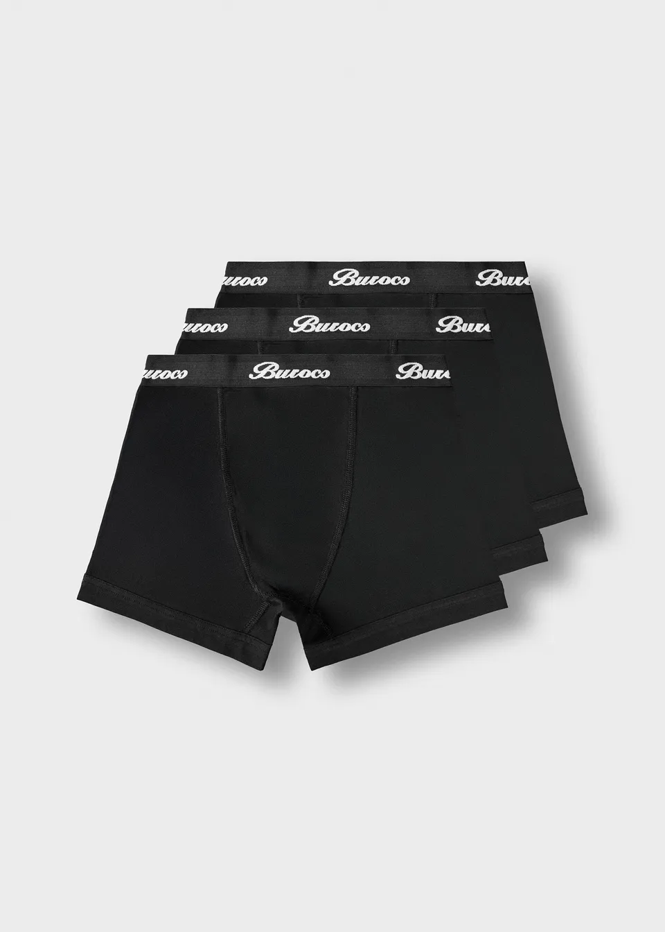 burocs-logo-trunks-3-pack-boxershorts-black-baumwolle image 1