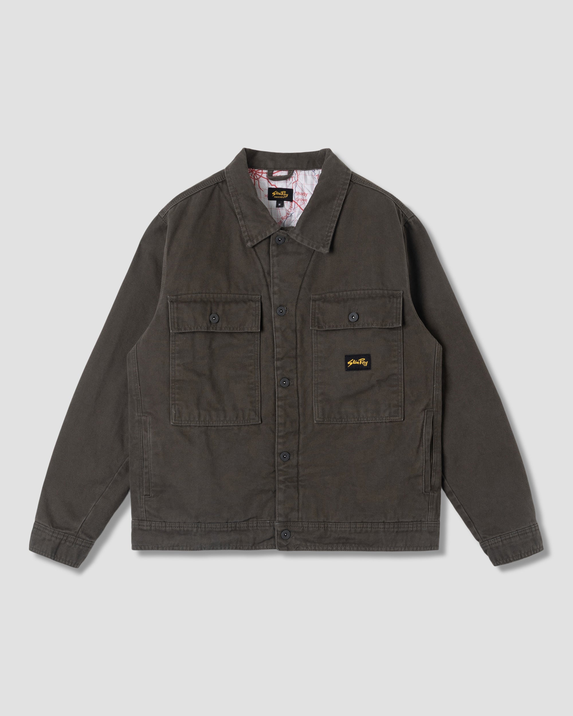 stan-ray-lined-trucker-jacket-herren-jacke-charcoal-duck image 1