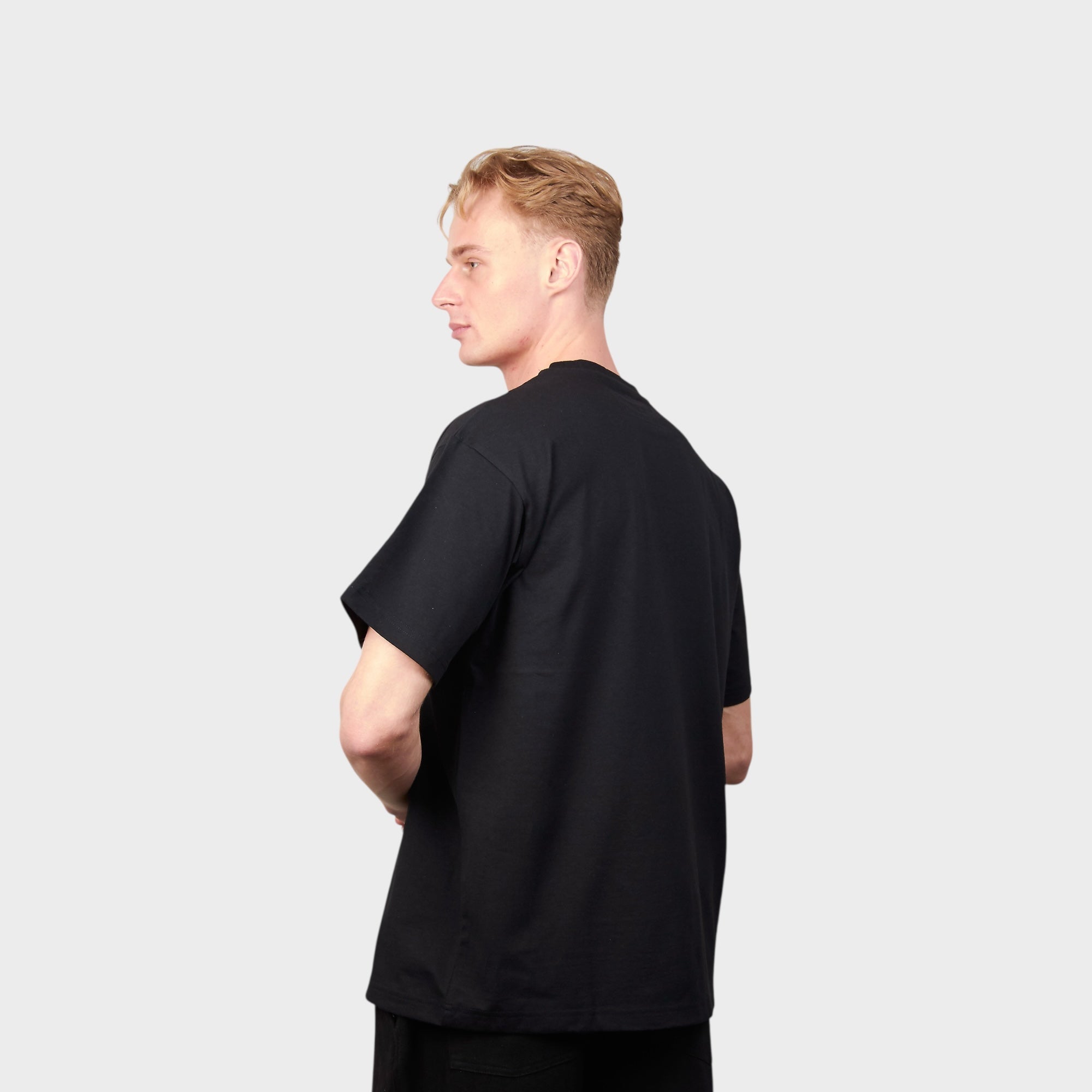 le-fix-scratched-t-shirt-schwarz-sticklogo-baumwolle image 3