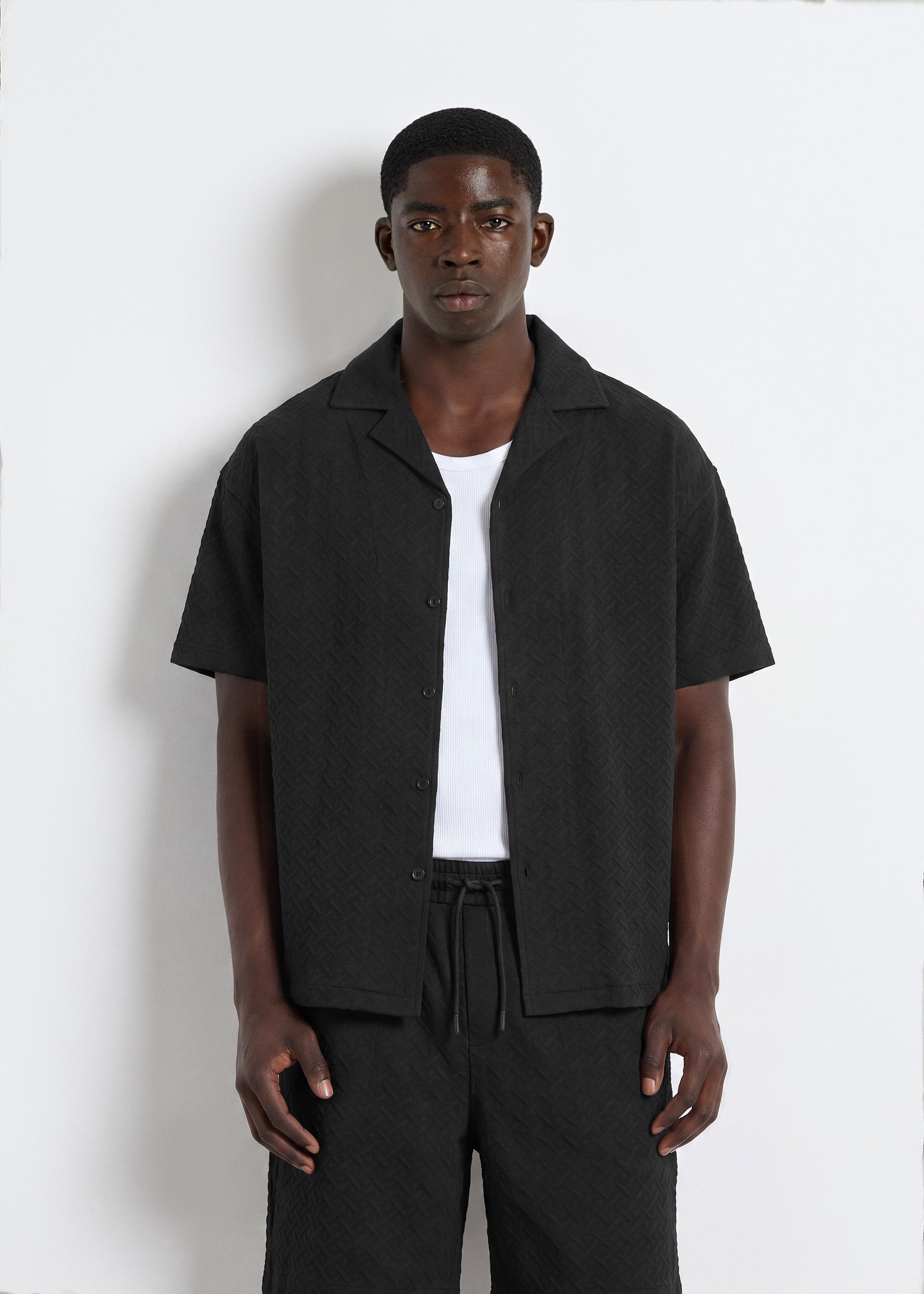 burocs-structured-shirt-hemd-schwarz-regular-fit-struktur image 4