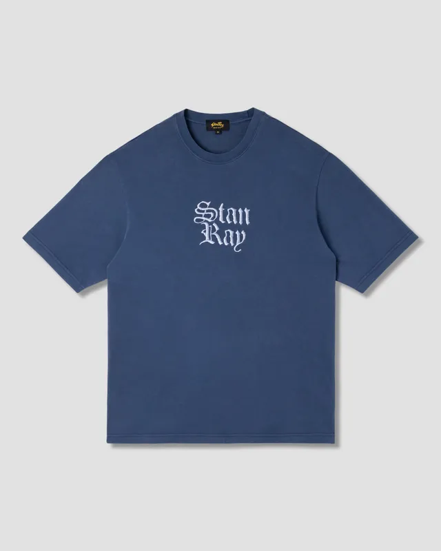 stan-ray-olde-script-tee-t-shirt-washed-navy-stick image 1