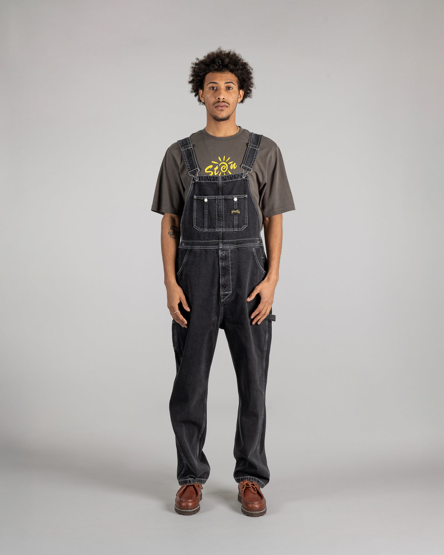 stan-ray-earls-bib-latzhose-washed-black-denim image 2