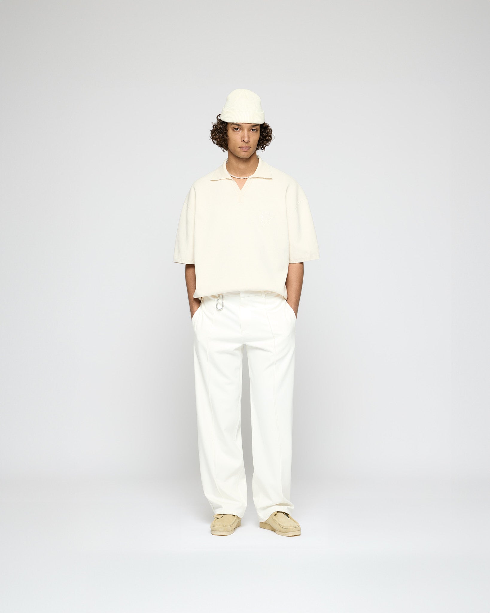 eightyfive-cropped-knit-polo-t-shirt-off-white-baumwolle image 5