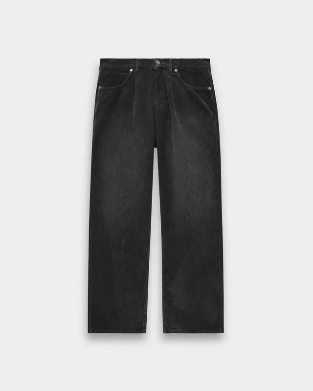 eightyfive-bottoms-washed-pleated-corduroy-pants-grey-black image 1