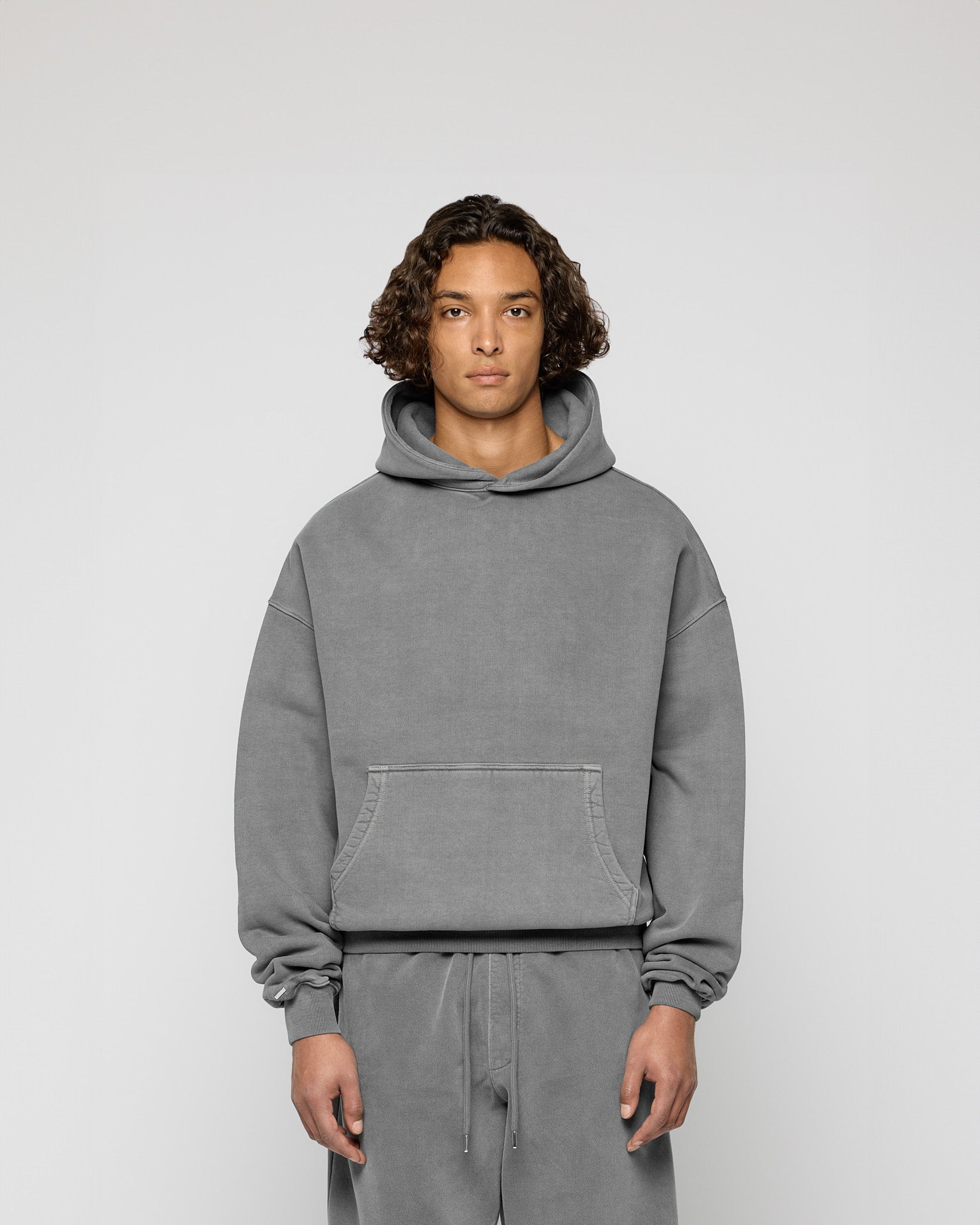 eightyfive-tops-signature-hoodie-stone-grey-oversized image 2