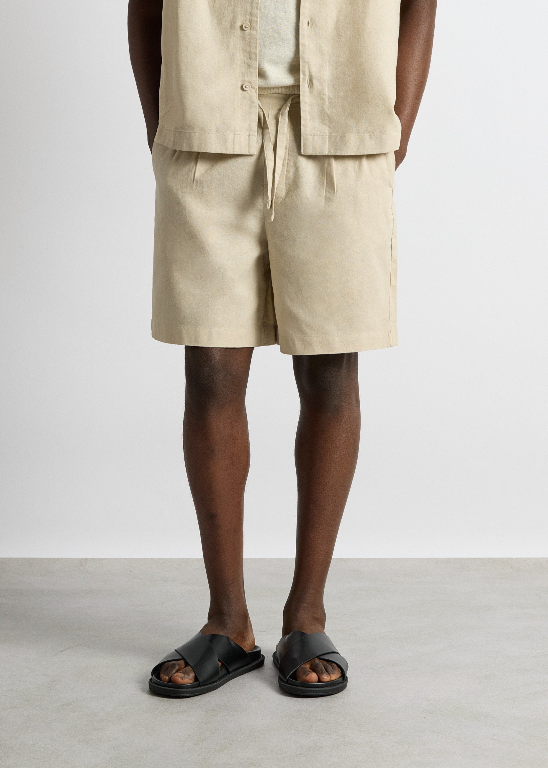 burocs-linen-blend-shorts-shorts-beige-leinen-regular-fit image 4