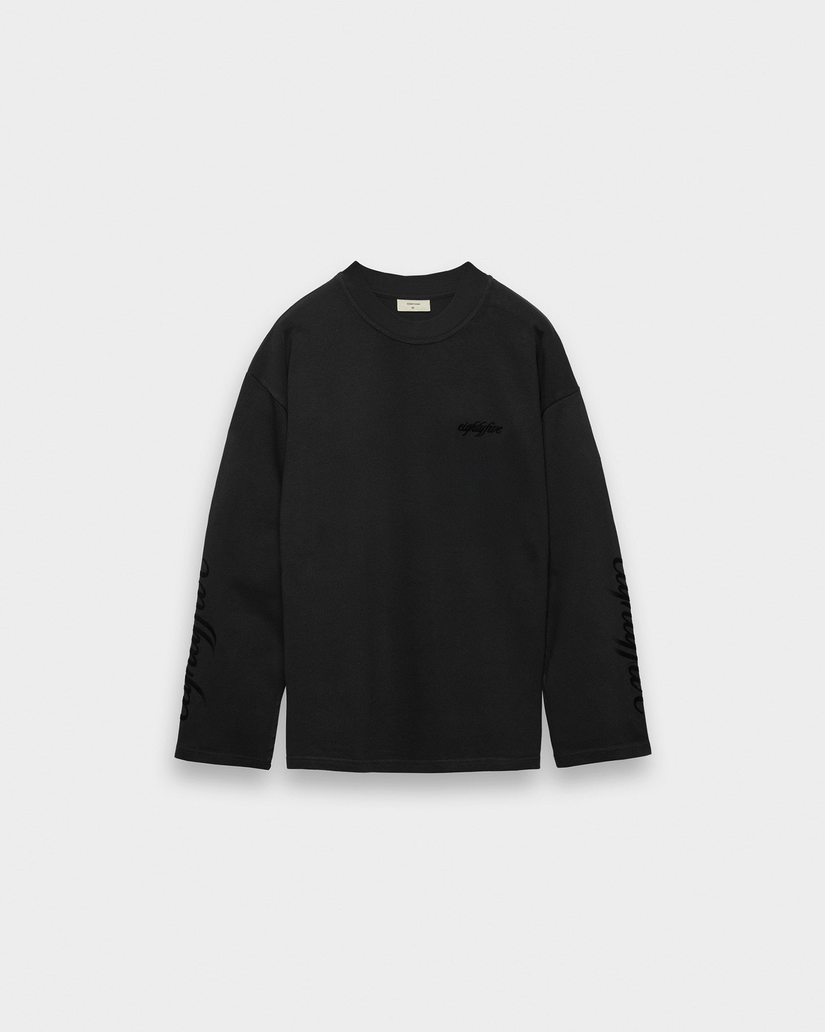 eightyfive-handwritten-longsleeve-langarmshirt-black-oversized image 1
