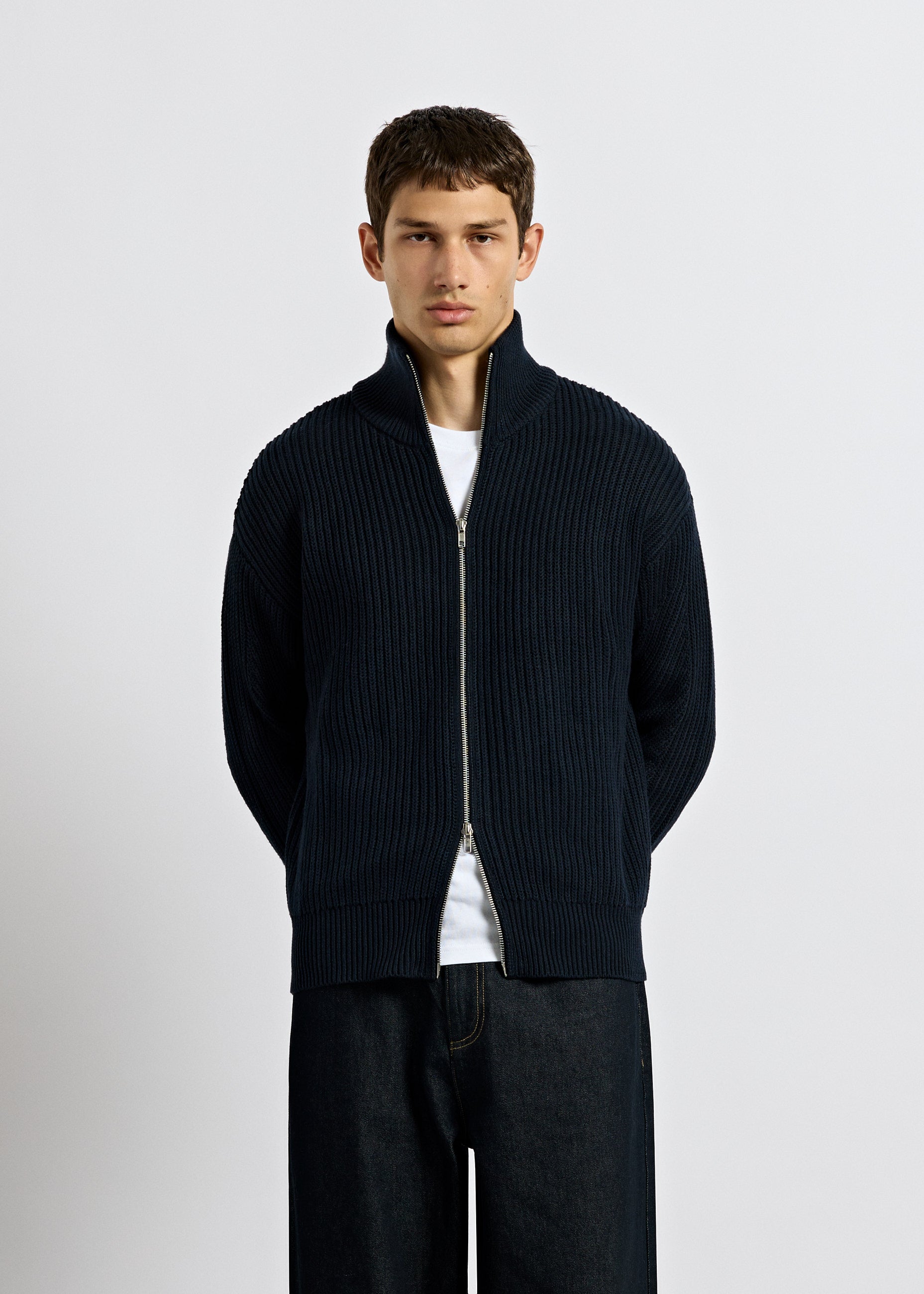burocs-jackets-chunky-knit-zip-jacket-strickjacke-navy image 3