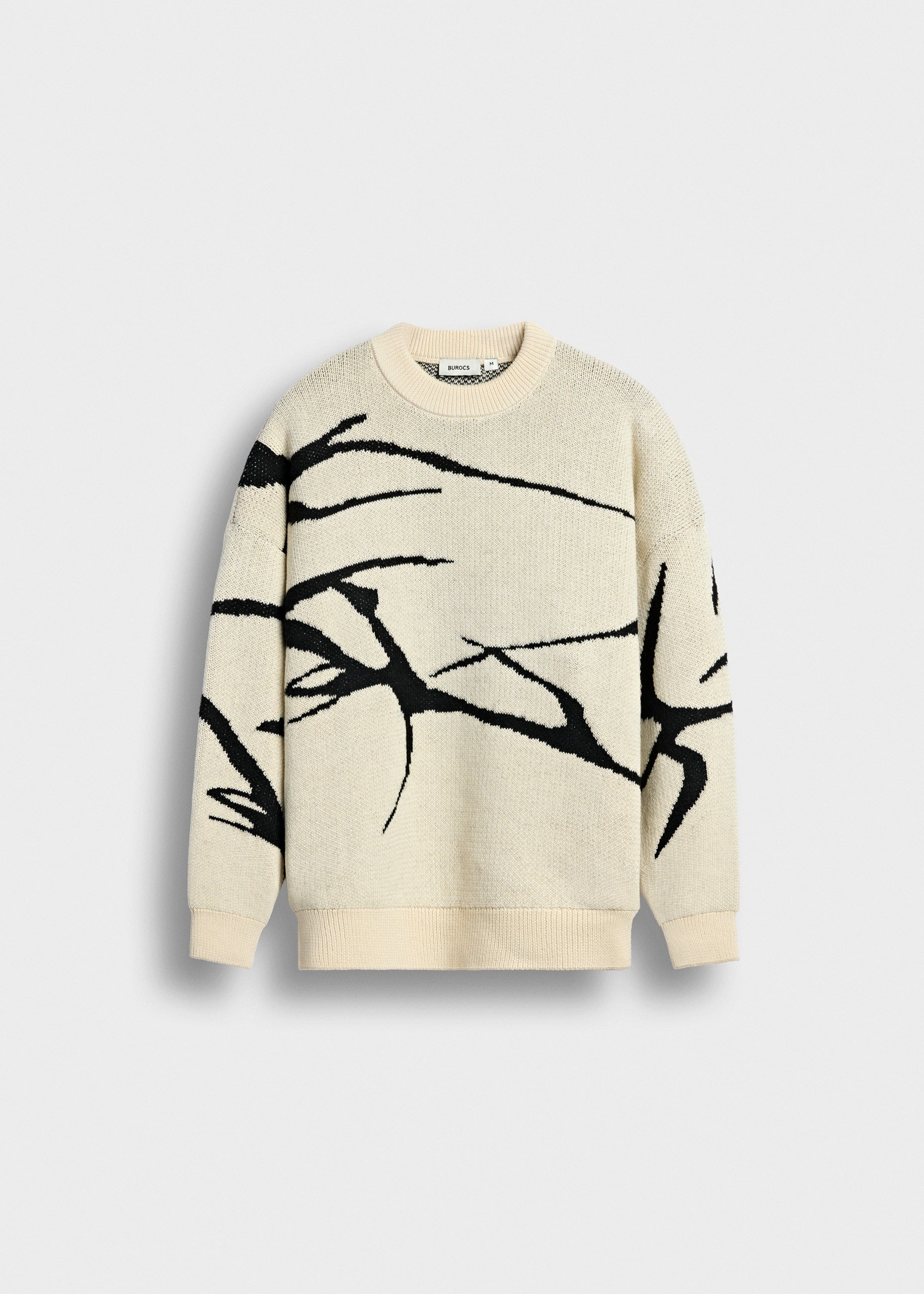 burocs-jacquard-strickpullover-creme-oversize image 1