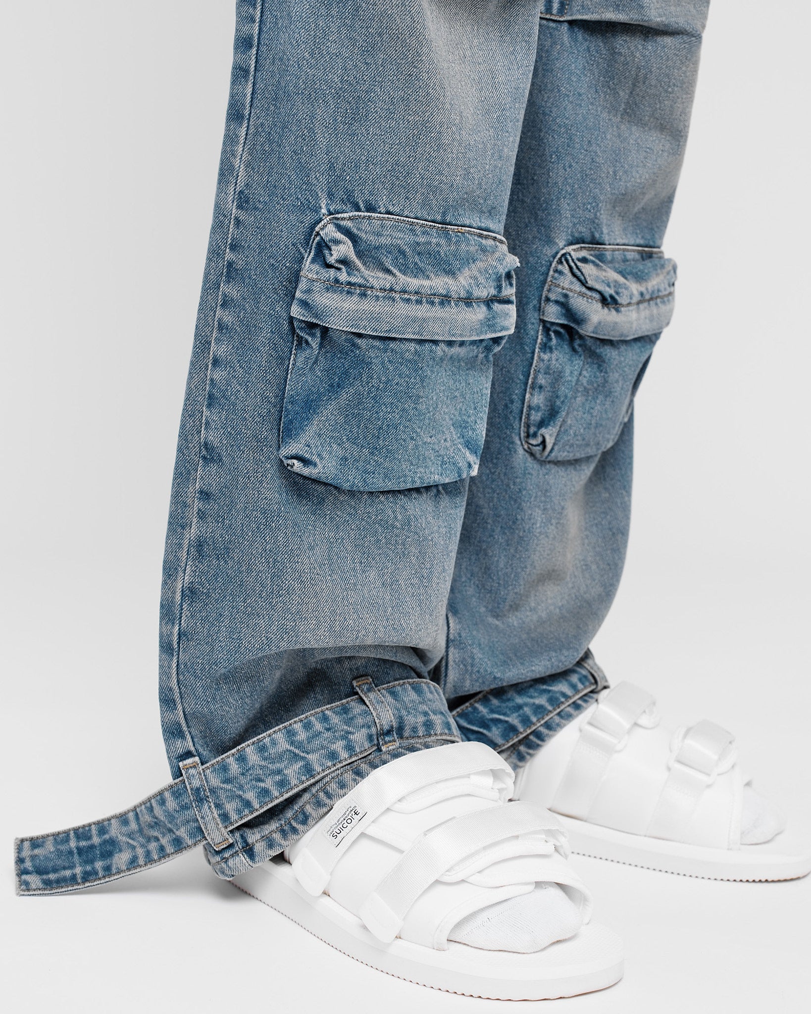 eightyfive-denim-baggy-cargo-pants-light-sand-wash-baumwolle image 6