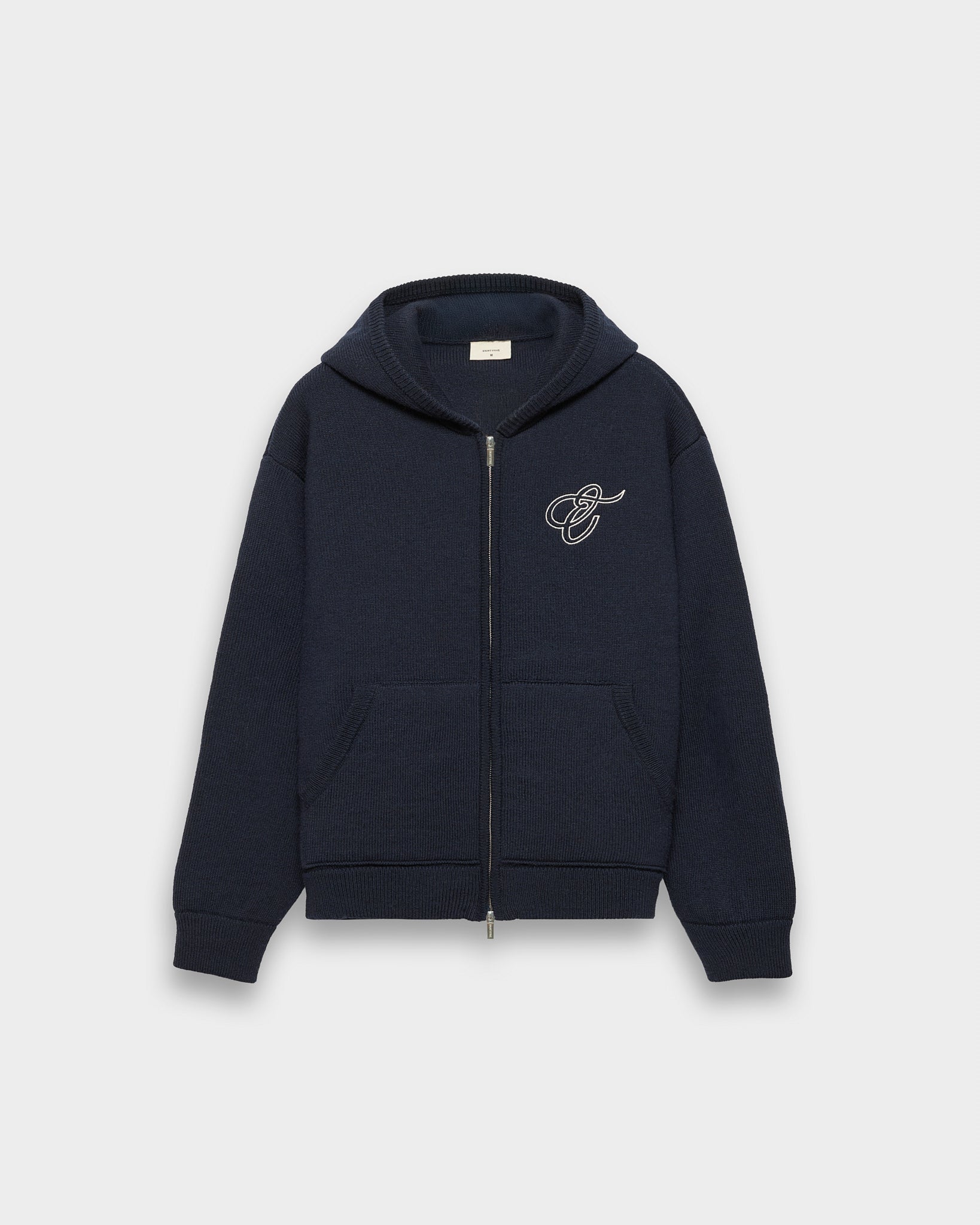 eightyfive-knitted-heavy-zip-hoodie-herren-navy-wolle image 1