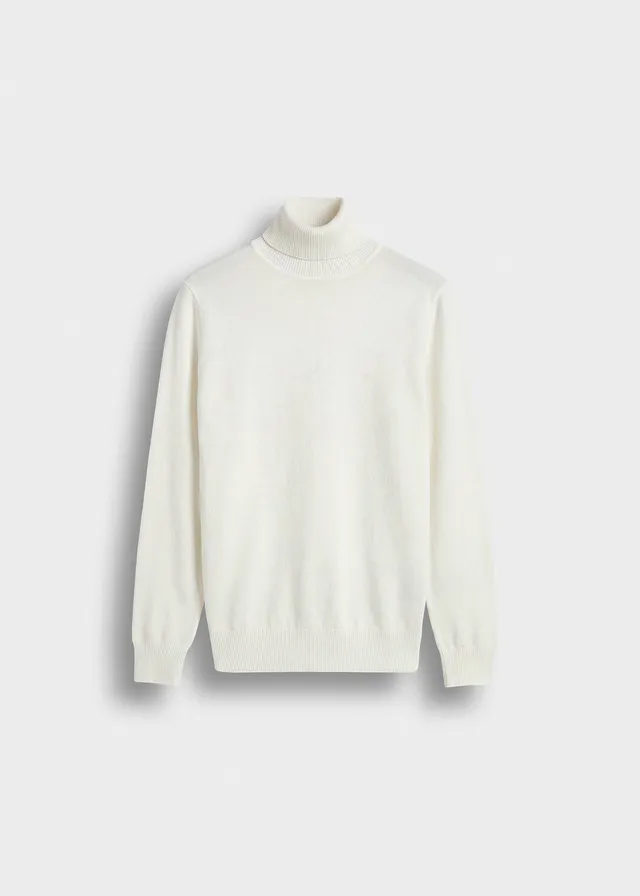 burocs-fine-knit-turtleneck-pullover-off-white-m image 1