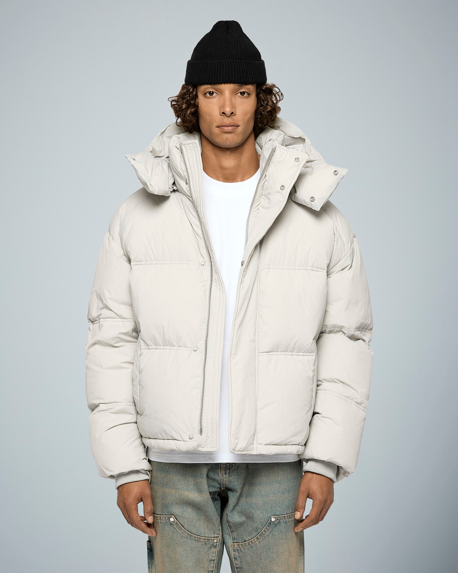 eightyfive-nylon-down-puffer-jacke-herren-light-grey-daunen image 3
