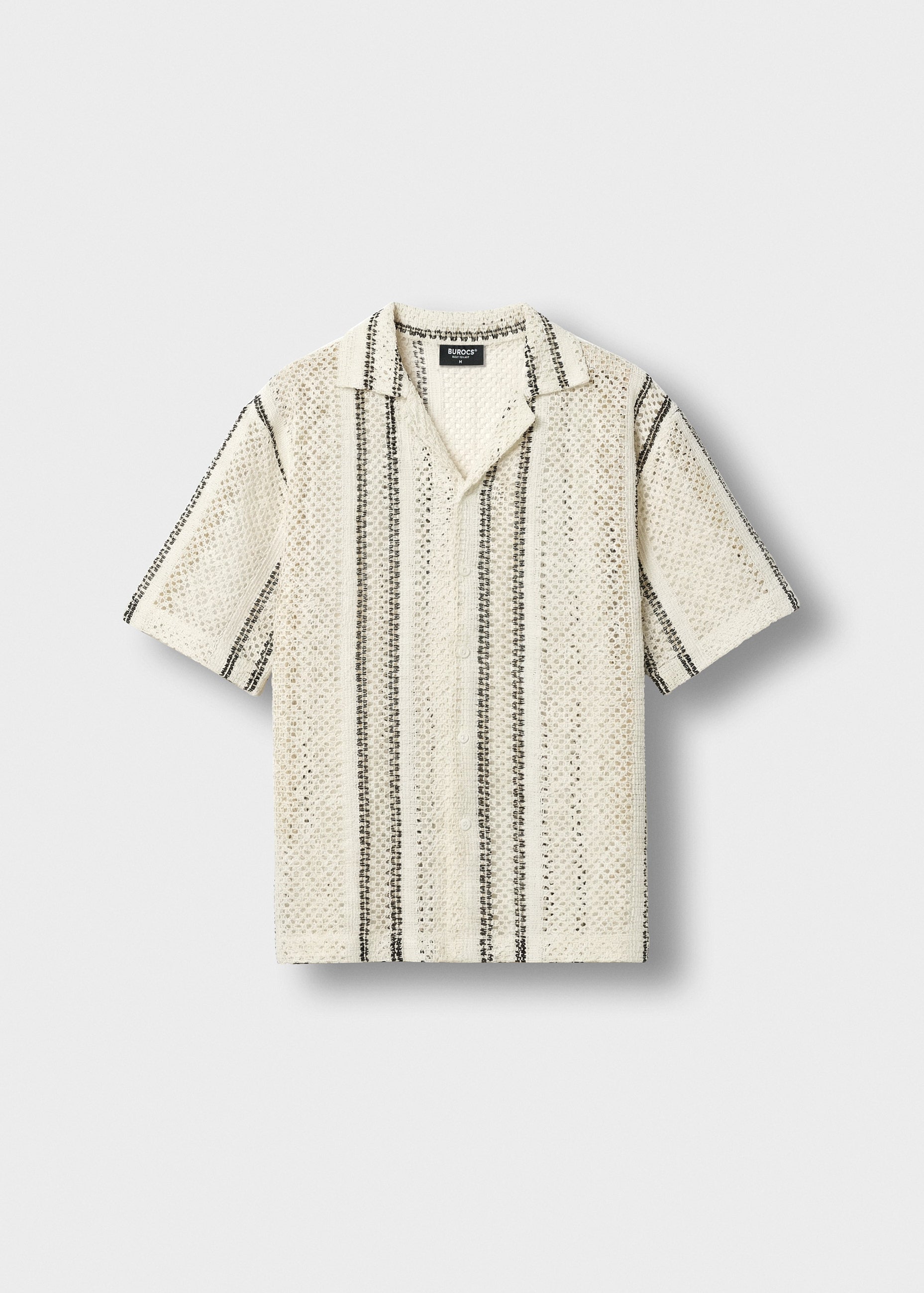burocs-shirts-crochet-striped-shirt-hemd-off-white-oversize image 1