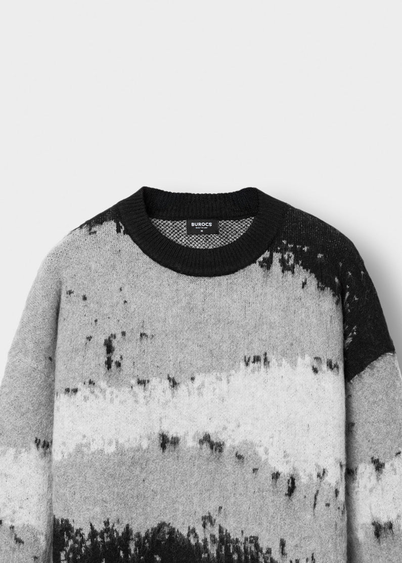 burocs-knitwear-hairy-cloudtrace-knit-sweater-grey-m image 3