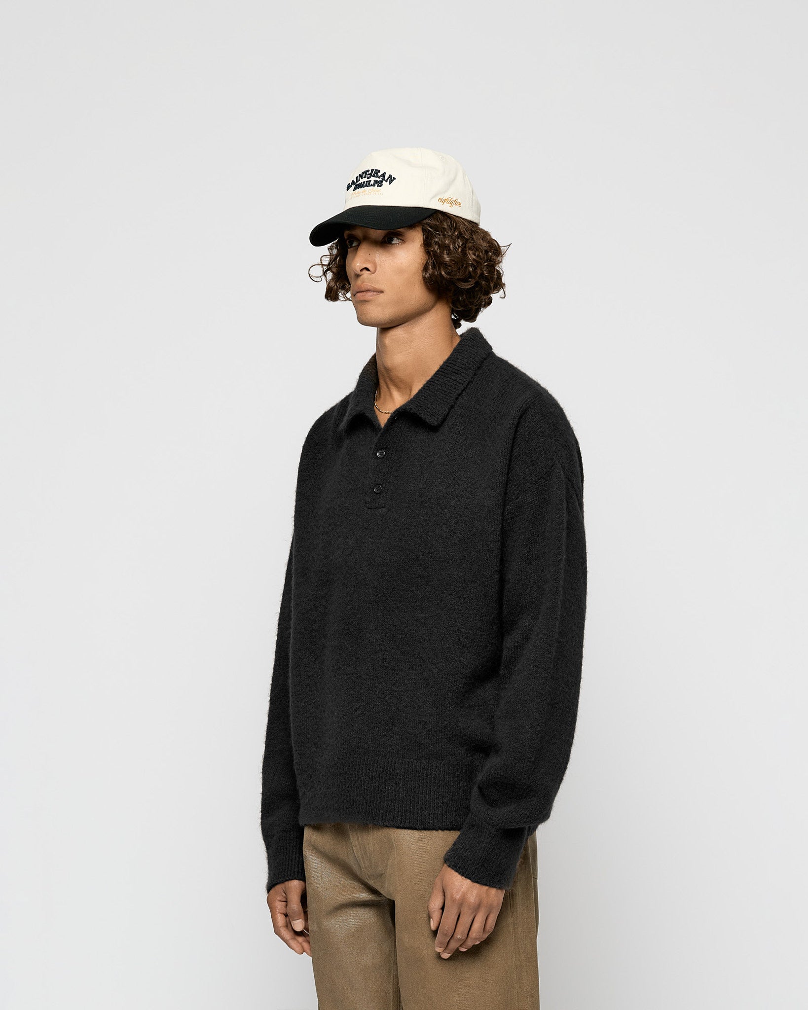eightyfive-hairy-polo-sweater-strickpullover-black image 4
