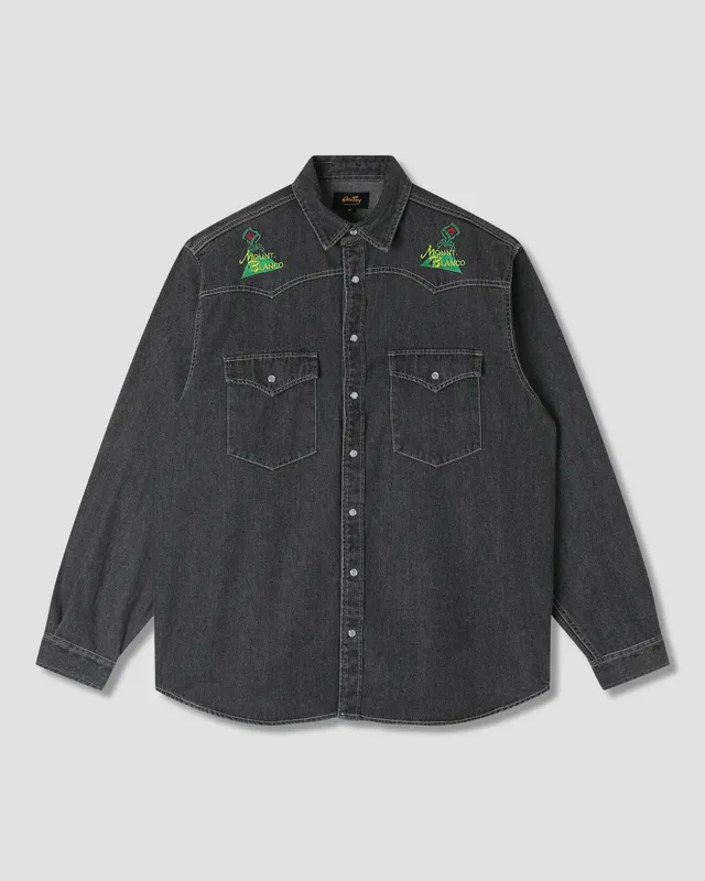 stan-ray-western-shirt-denimhemd-washed-black-herren image 1