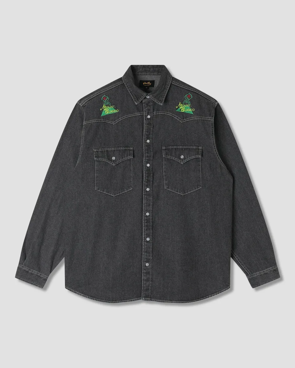 stan-ray-western-shirt-denimhemd-washed-black-herren image 1