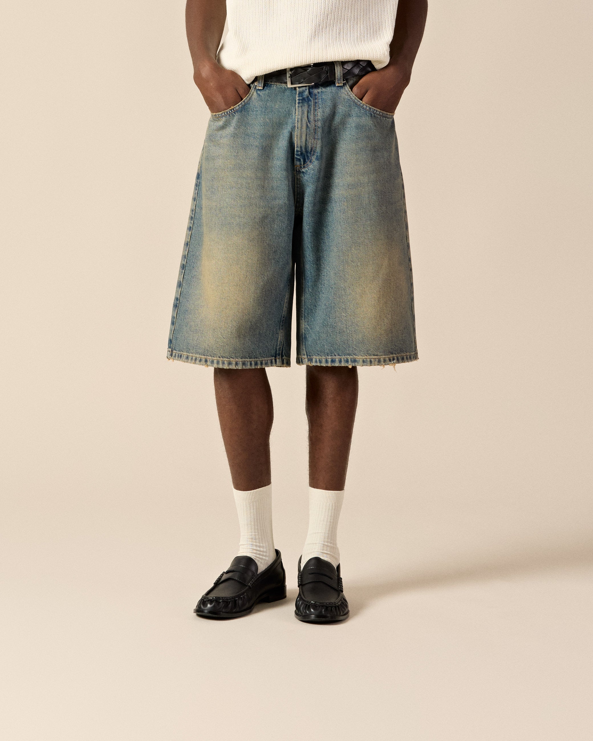eightyfive-distressed-baggy-jorts-azure-blue-denim-shorts image 3
