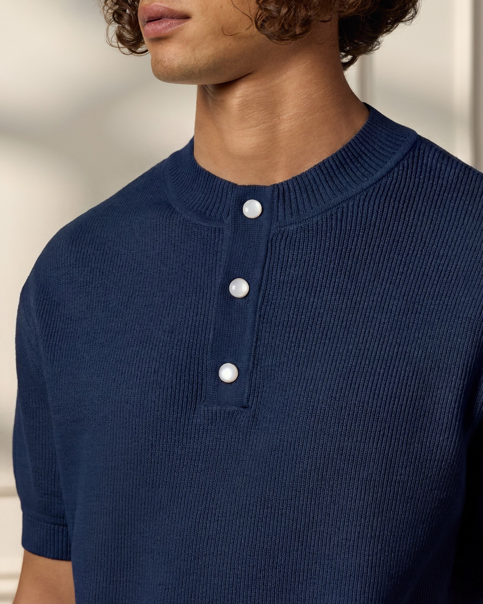 eightyfive-tops-knitted-henley-polo-navy-regular-fit-baumwolle image 6