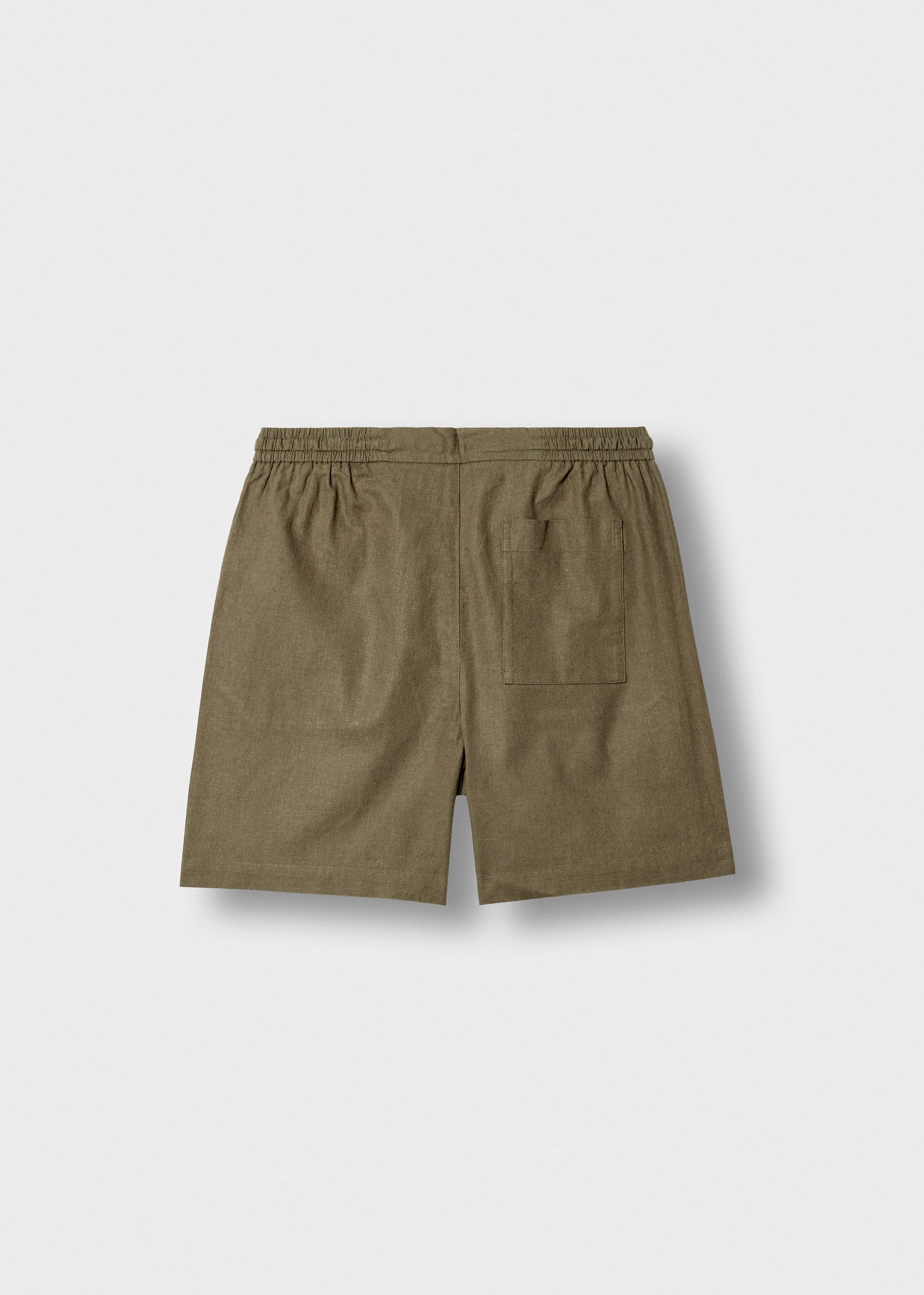 burocs-linen-blend-shorts-khaki-regular-fit image 2