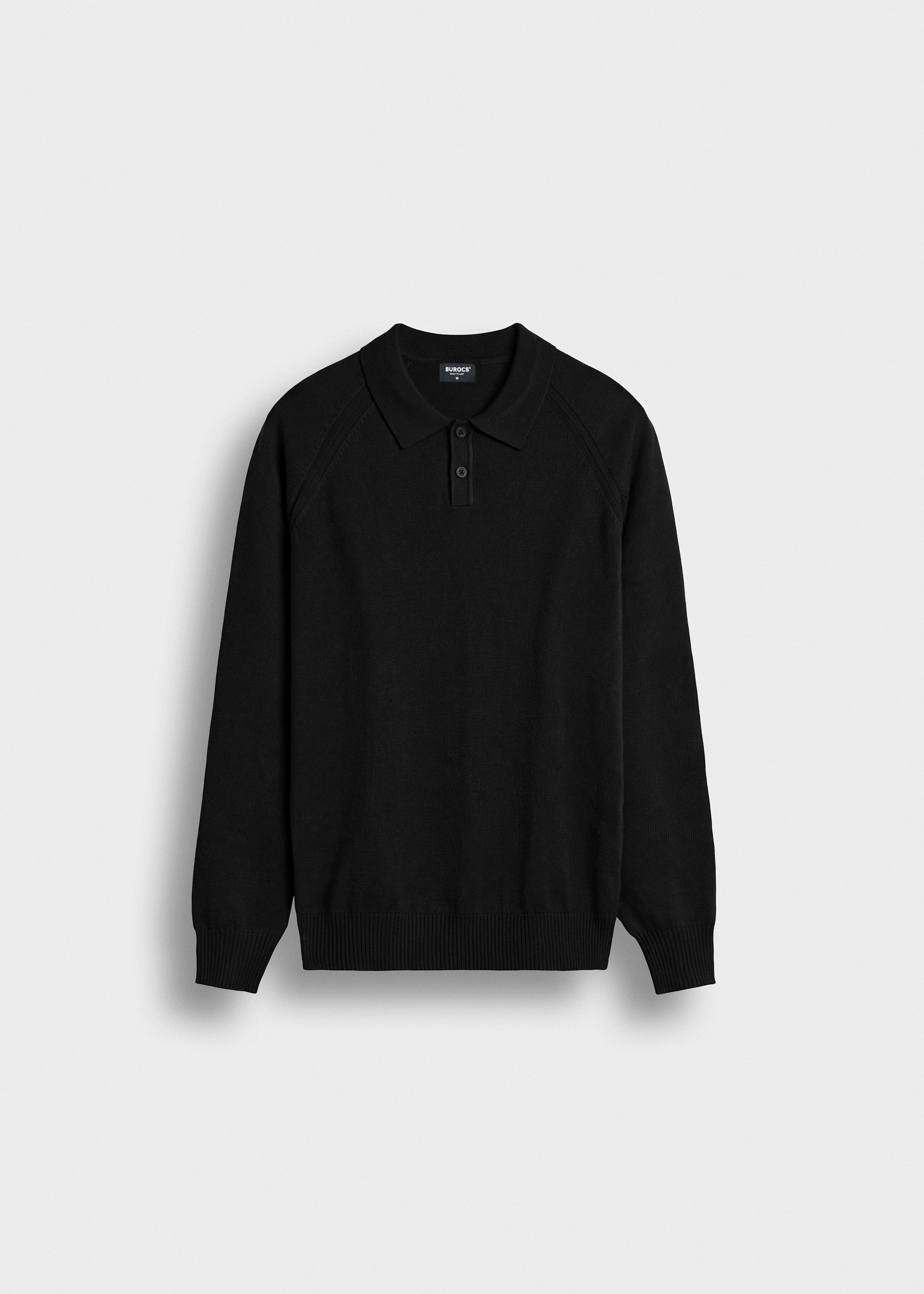 burocs-knitwear-fine-knit-polo-sweater-schwarz-feinstrick image 1