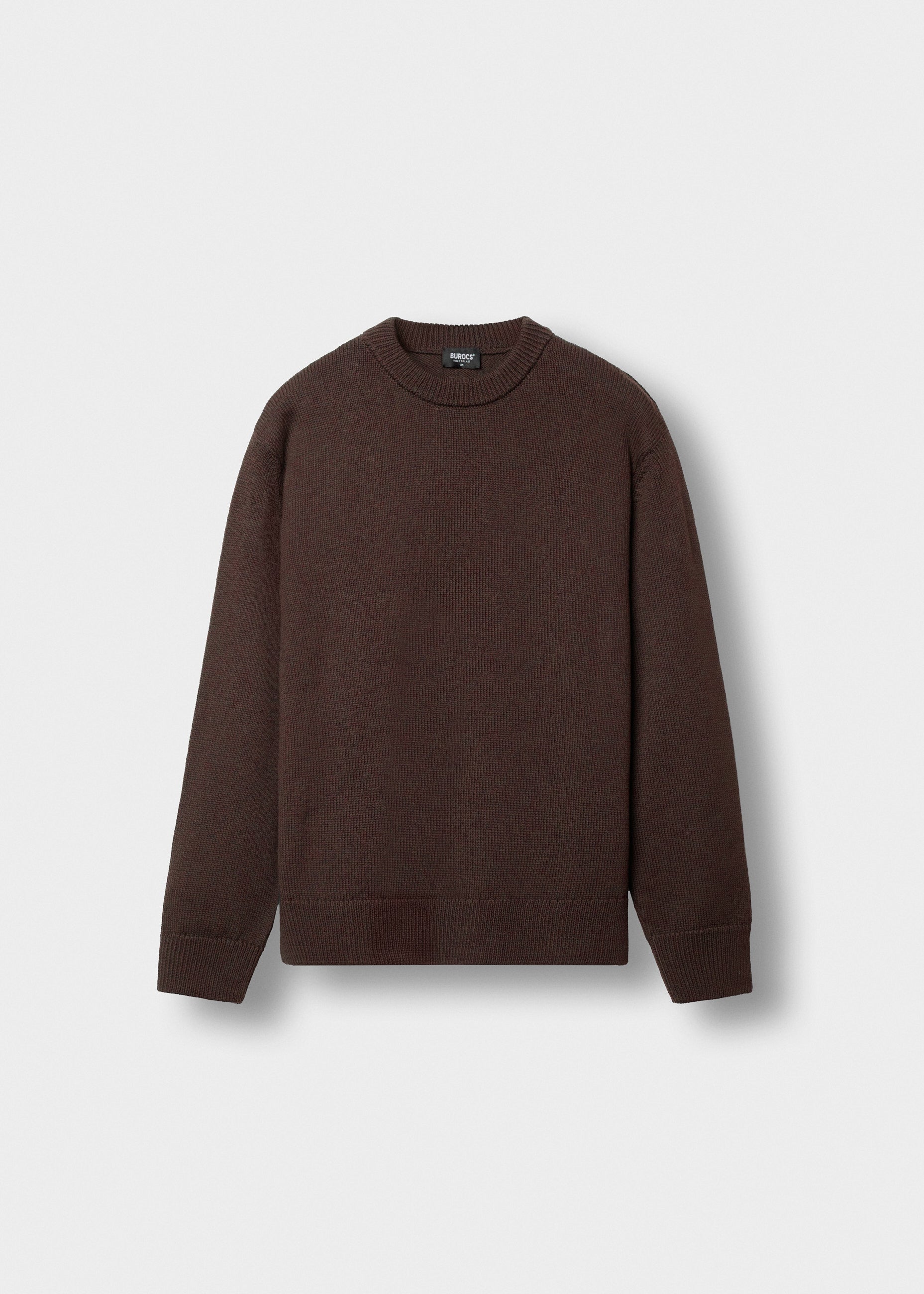 burocs-sweater-cotton-crewneck-sweater-pullover-brown-oversized image 1