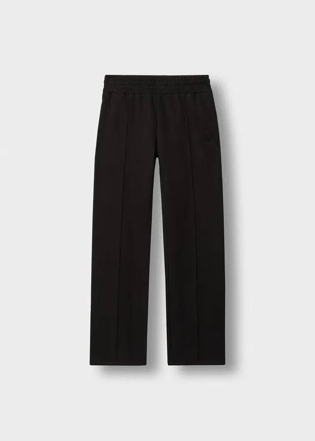 burocs-wide-leg-seam-sweat-pants-black-baumwolle image 1