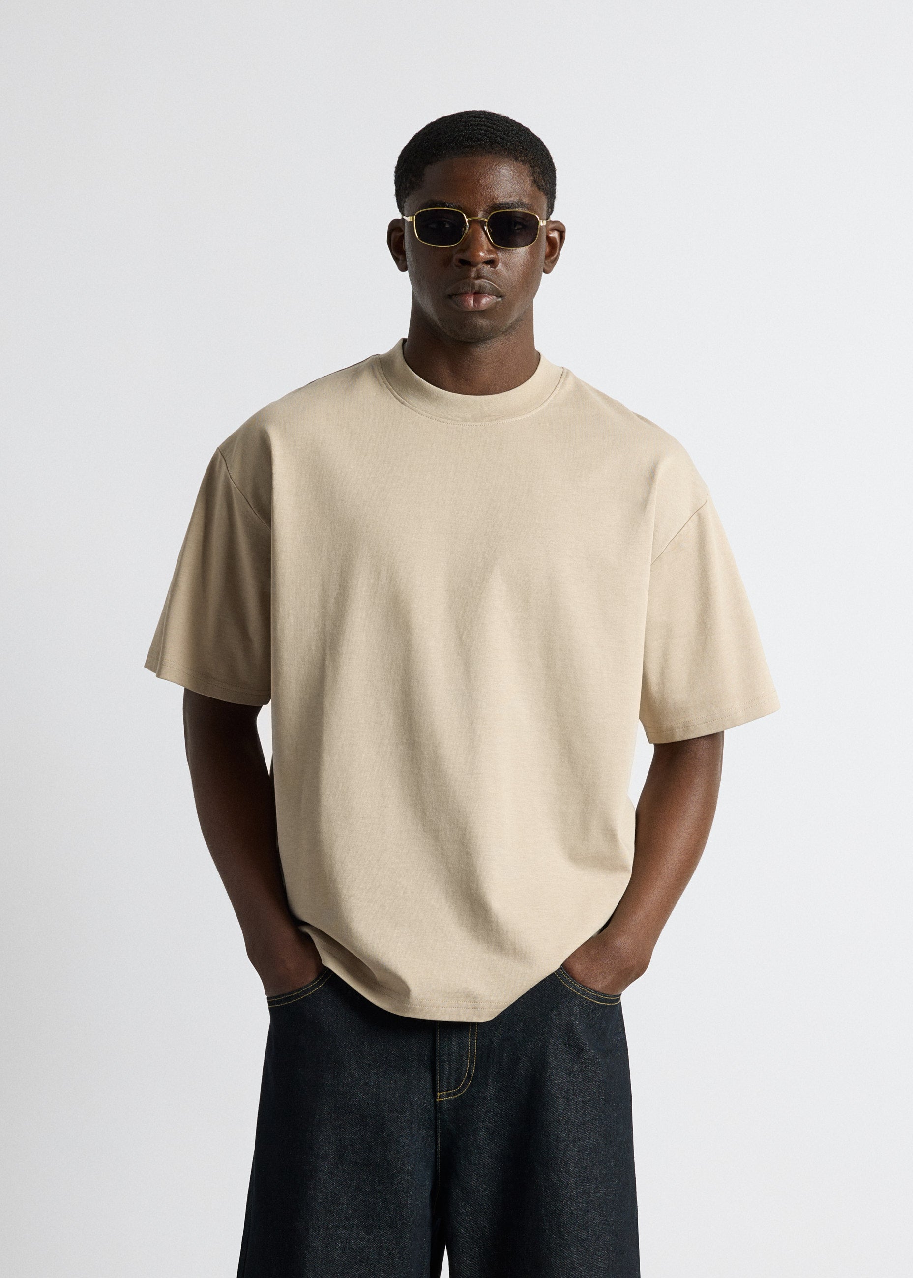 burocs-t-shirts-oversize-t-shirt-herren-beige-240gsm image 4