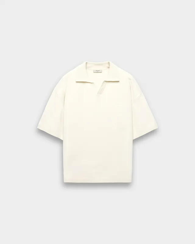 eightyfive-cropped-knit-polo-t-shirt-off-white-baumwolle image 1