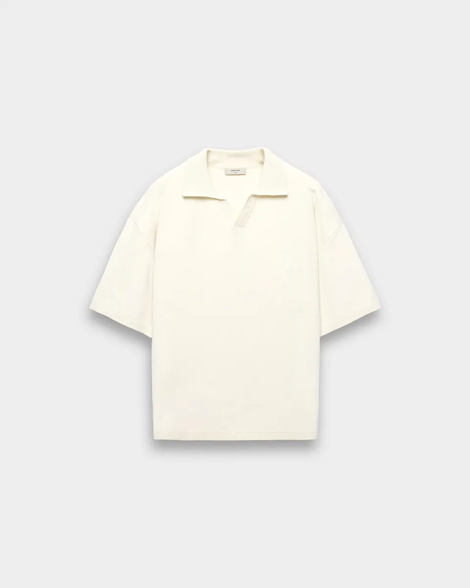 eightyfive-cropped-knit-polo-t-shirt-off-white-baumwolle image 1