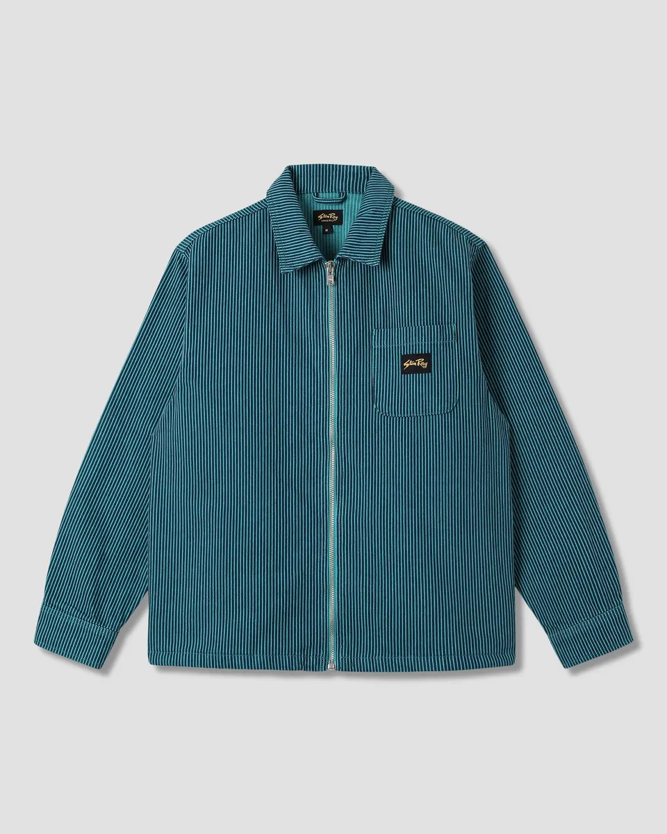stan-ray-zip-shirt-hemd-blue-teal-hickory-flanell image 1