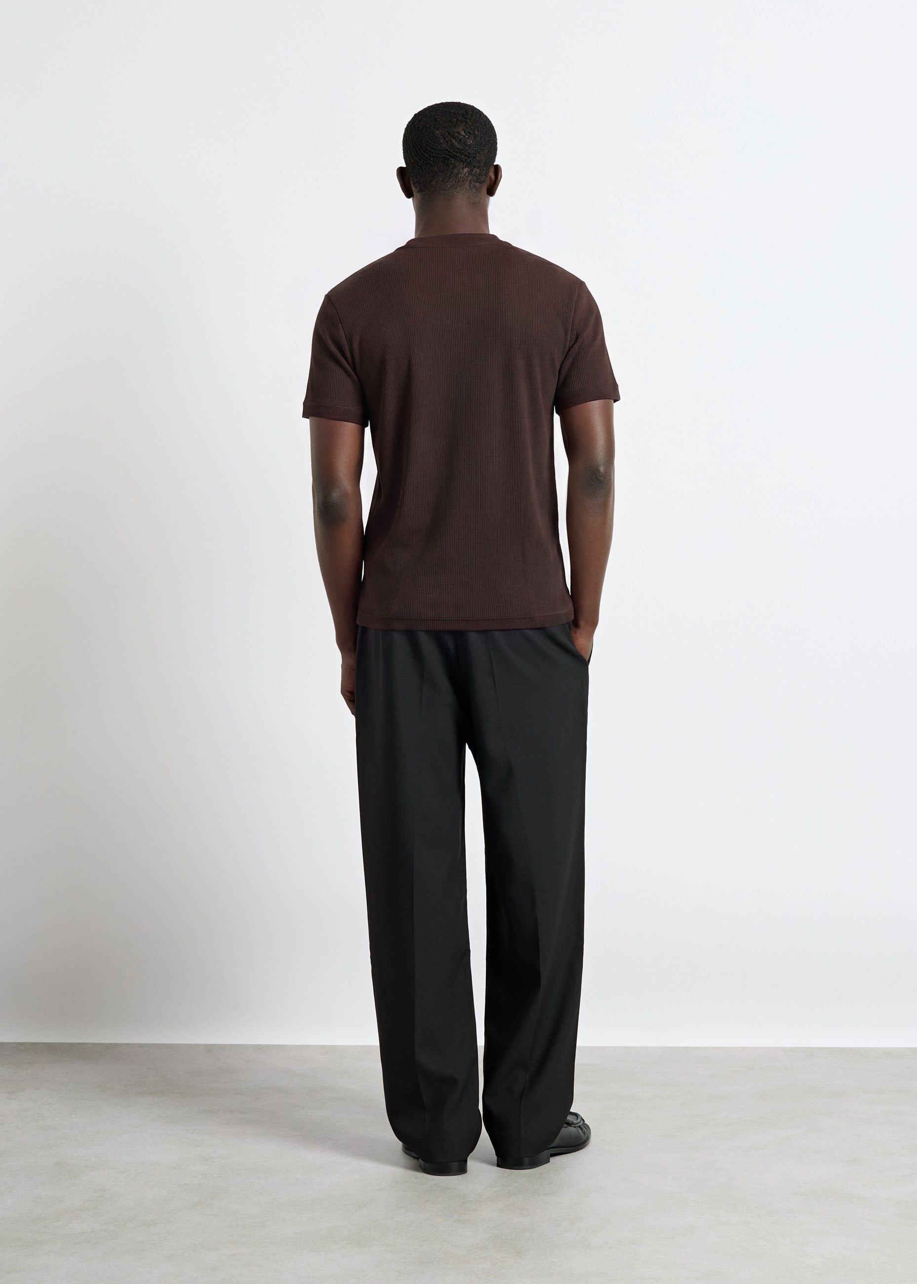 burocs-rib-henley-t-shirt-herren-braun-slim-fit image 6