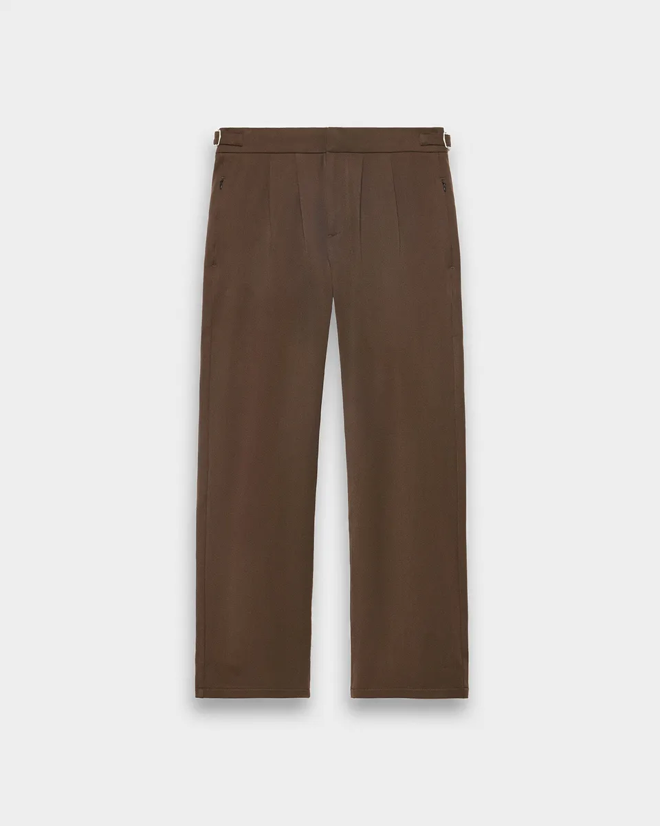 eightyfive-bottoms-pleated-regular-tailored-pants-v2-stoffhose-brown image 1