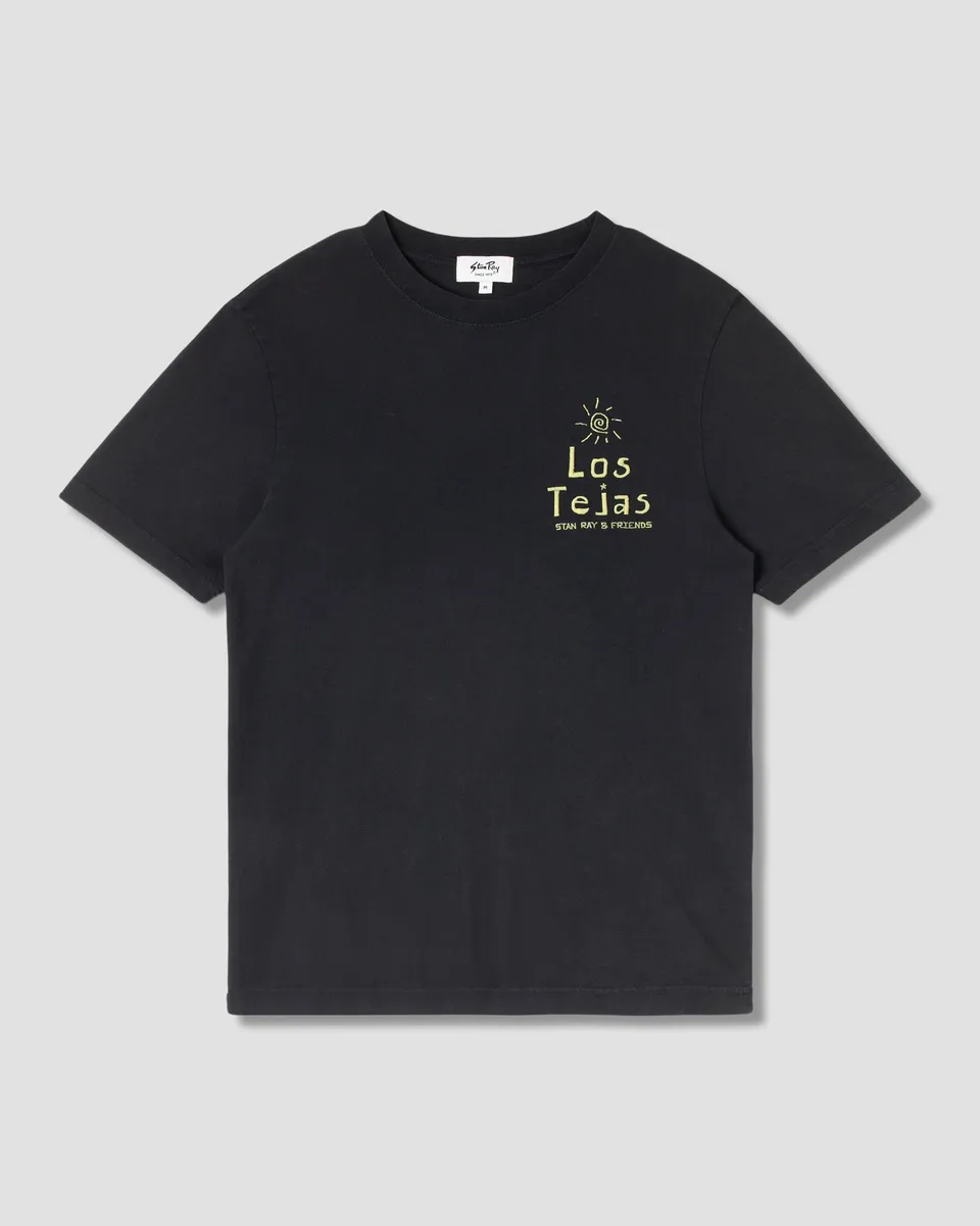 stan-ray-los-tejas-t-shirt-washed-black-stickerei image 1