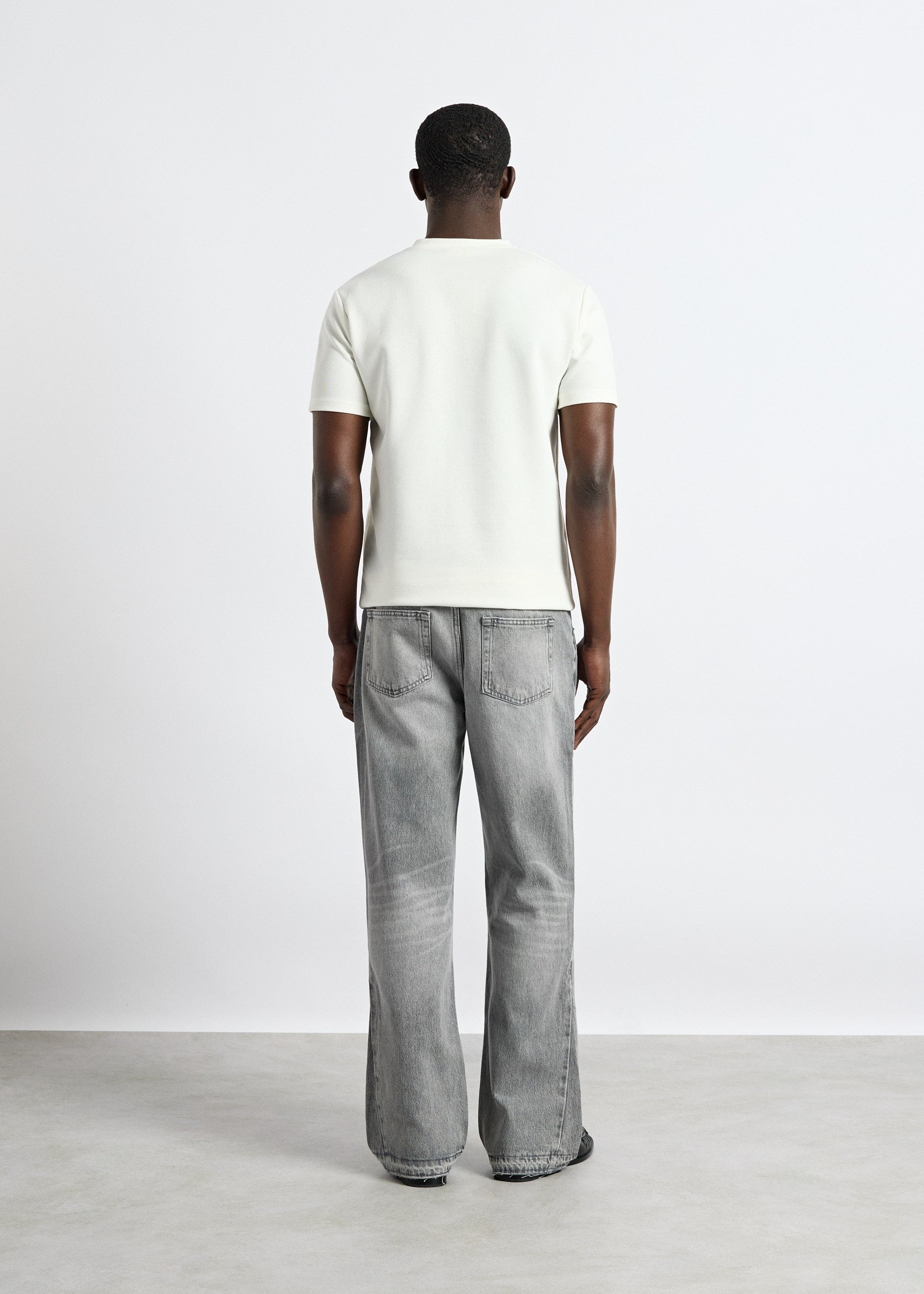 burocs-denim-tony-flared-open-hem-jeans-ash-fade-grey image 6