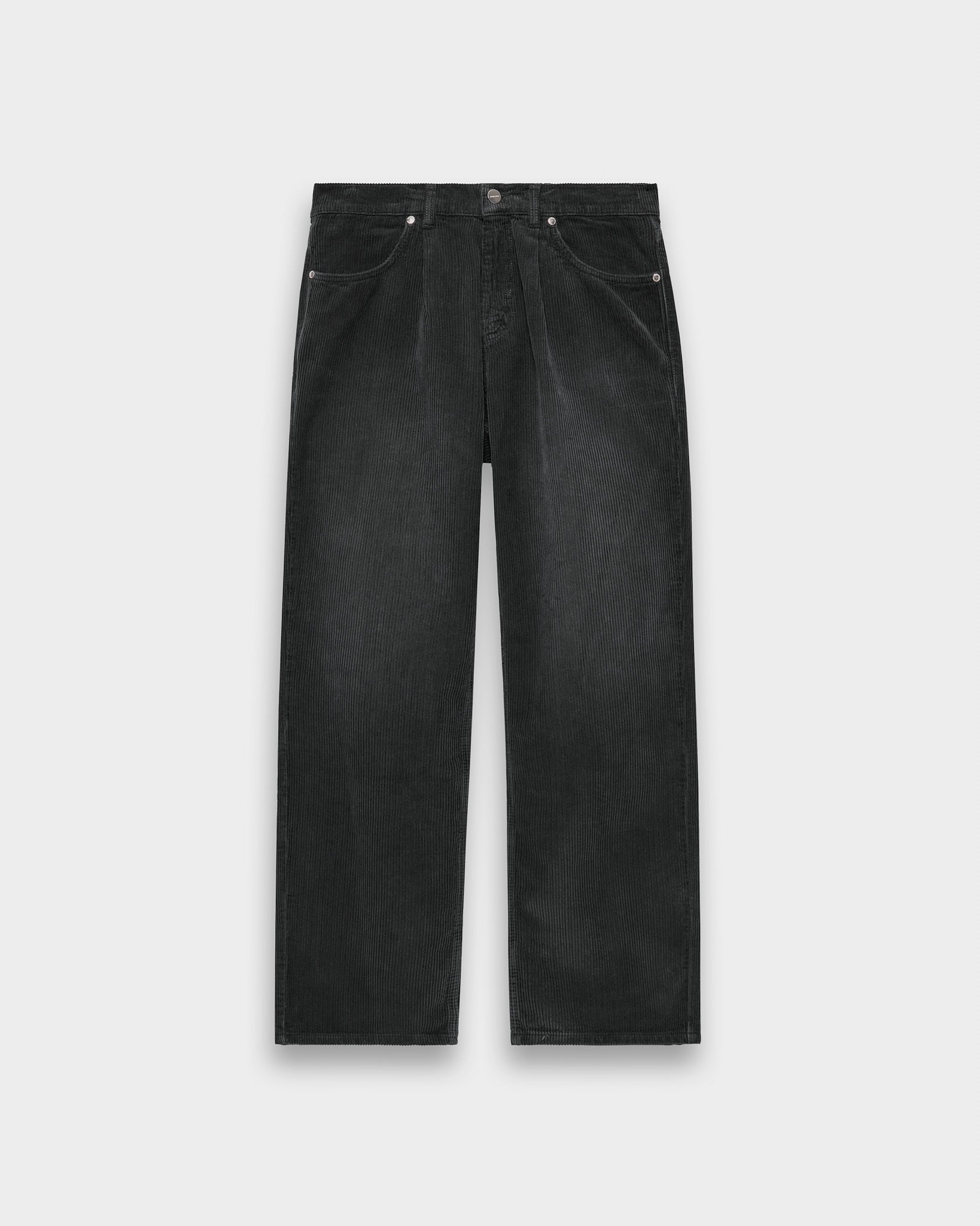 eightyfive-bottoms-washed-pleated-corduroy-pants-grey-black image 1