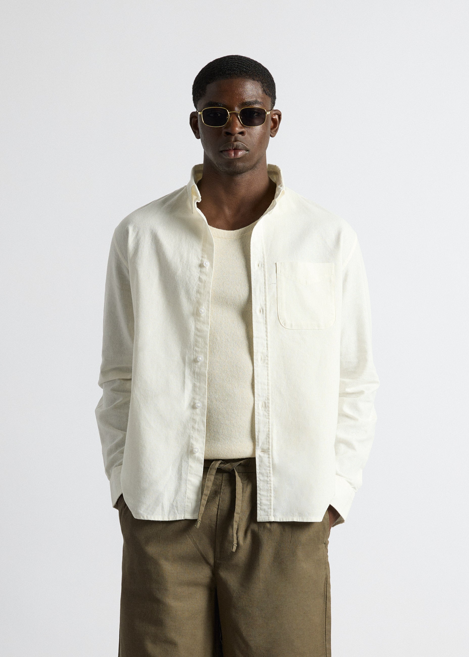 burocs-linen-blend-shirt-herren-wei-regular-fit image 4