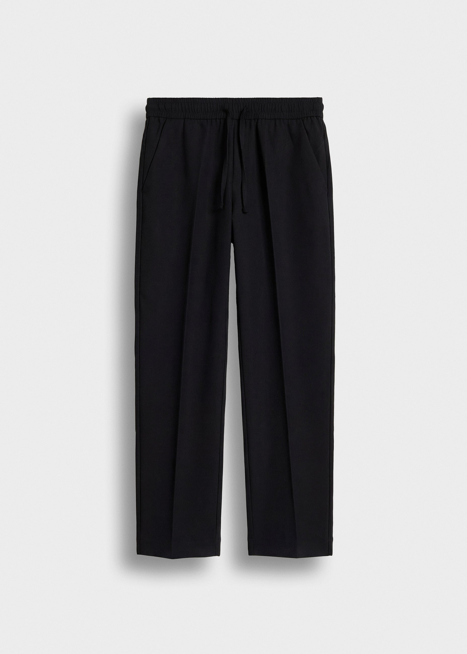 burocs-regular-pants-stoffhose-black-regular-fit-tunnelzug image 1