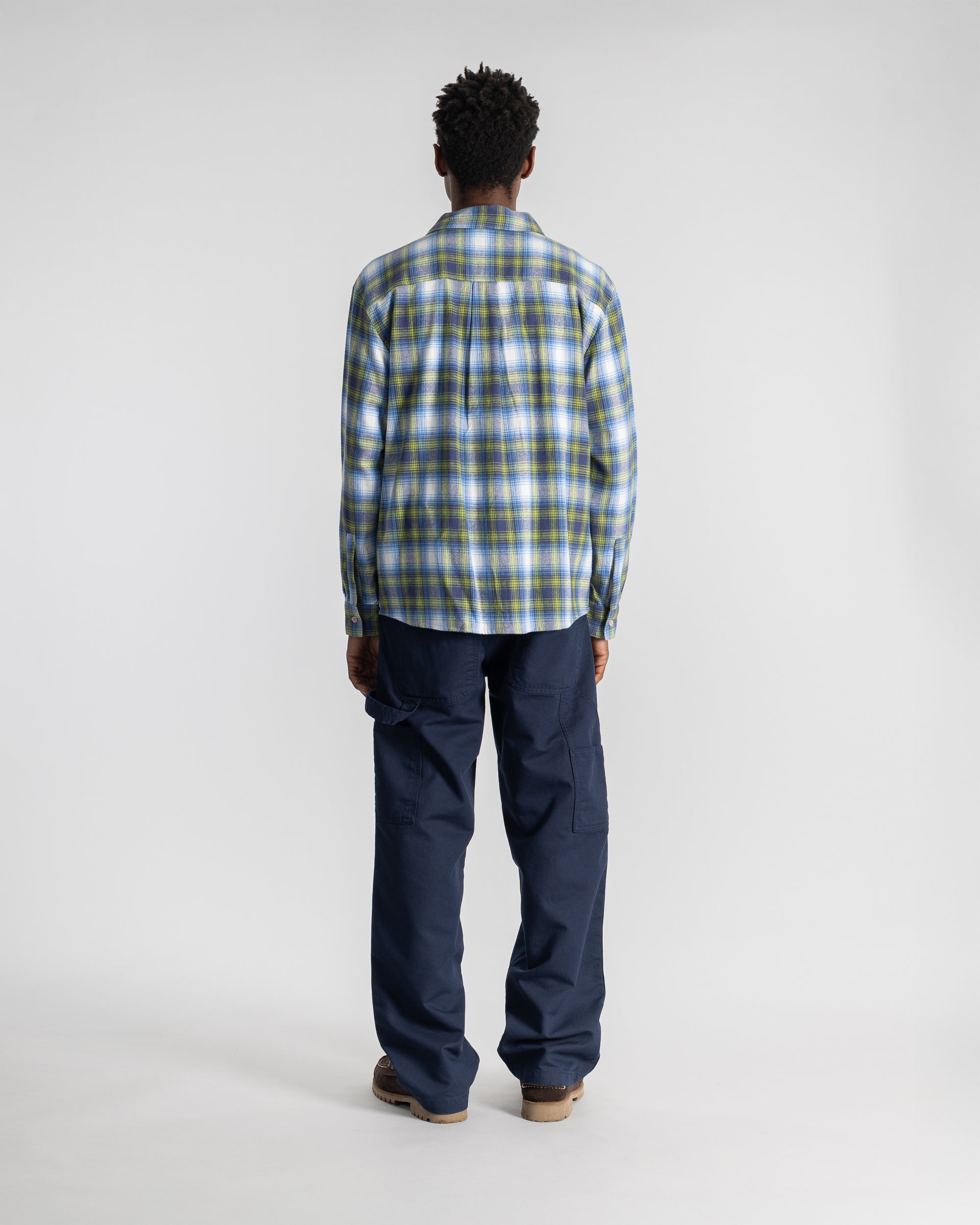 stan-ray-flannel-shirt-herren-hemd-bright-blue-plaid-kurzarm image 7