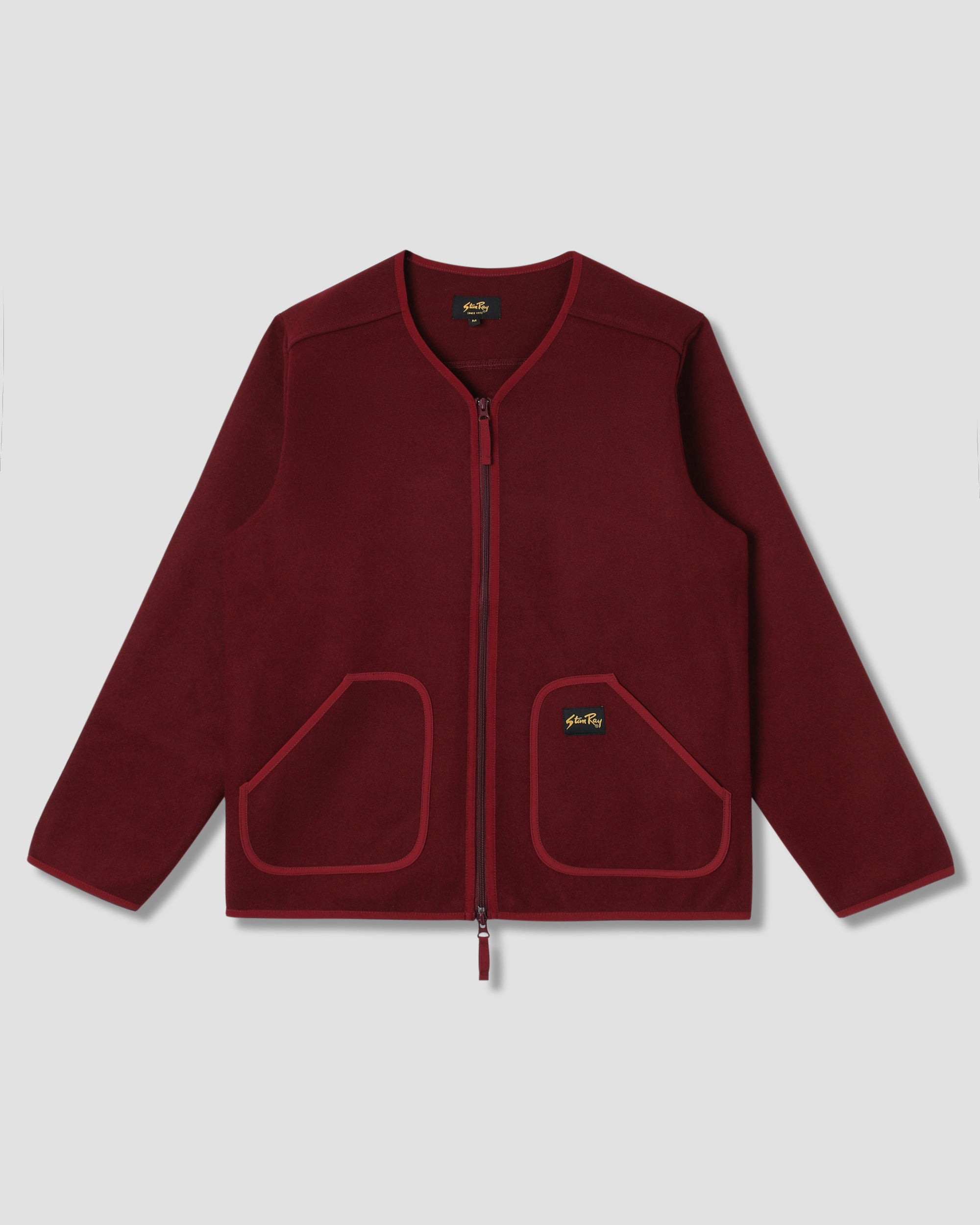 stan-ray-jackets-wool-fleece-cardigan-dark-red-heather image 1